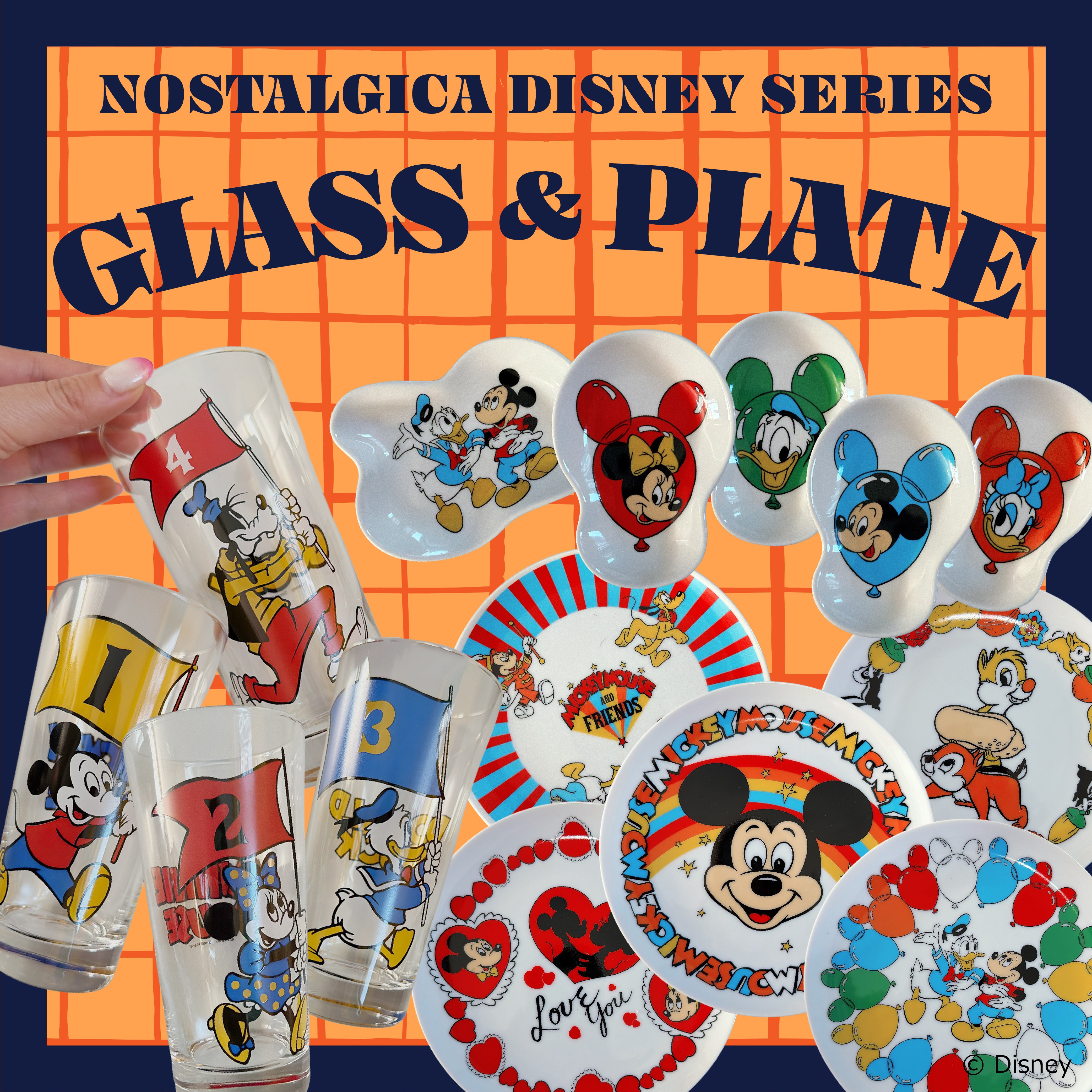 ⭐︎復刻⭐︎NOSTALGICA DISNEY 4種類 フラッググラス 2月中の出荷予定