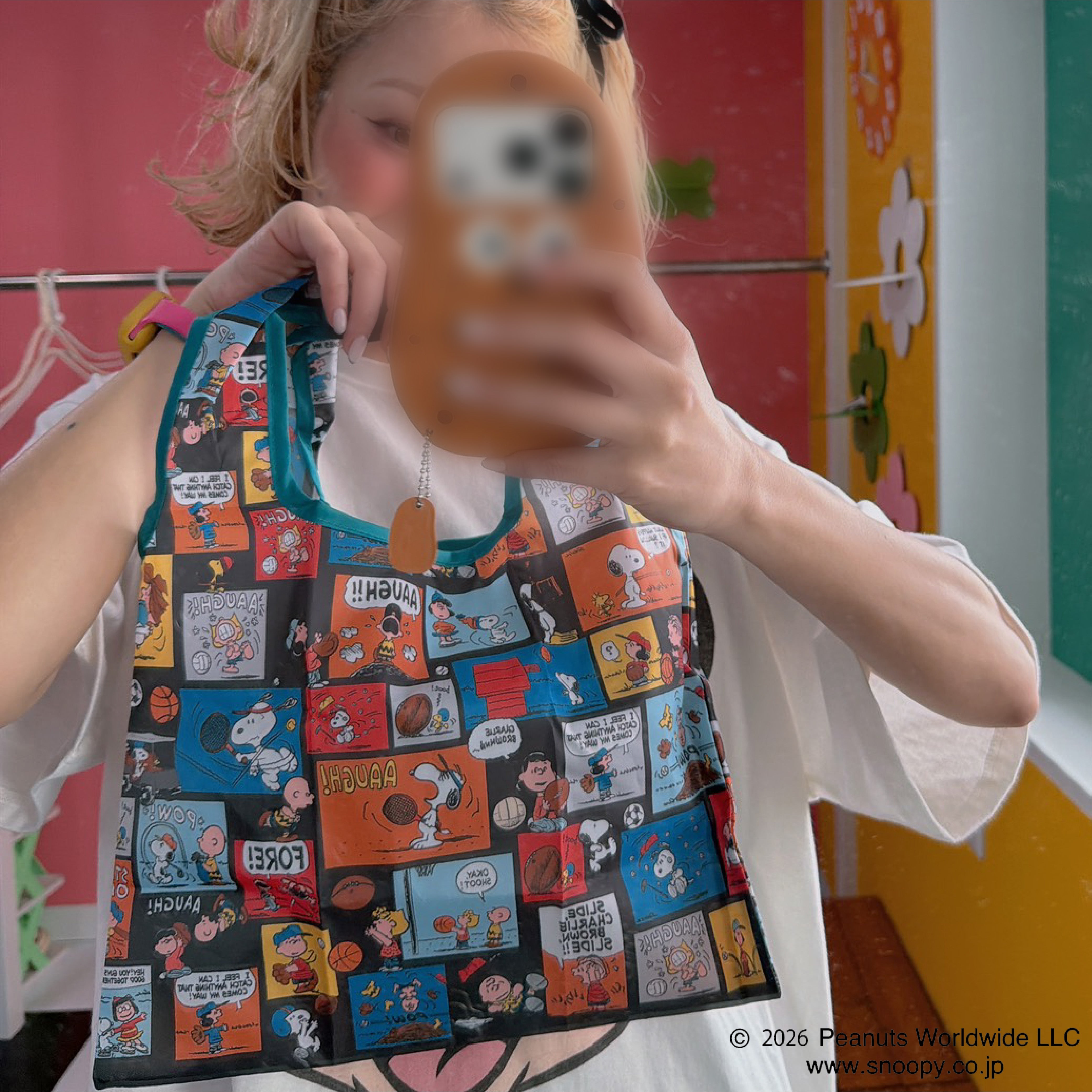 即納 2サイズ PEANUTS総柄ショッピングバッグ 4〜5営業日で出荷予定