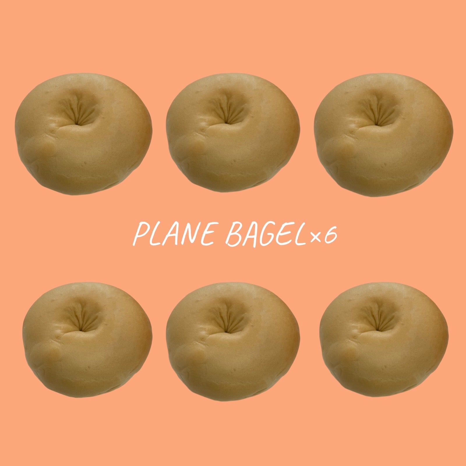 ⭐︎Seasonal limited sale⭐︎Homemade bagels, plain bagel set of 6, shipped within 3-4 business days