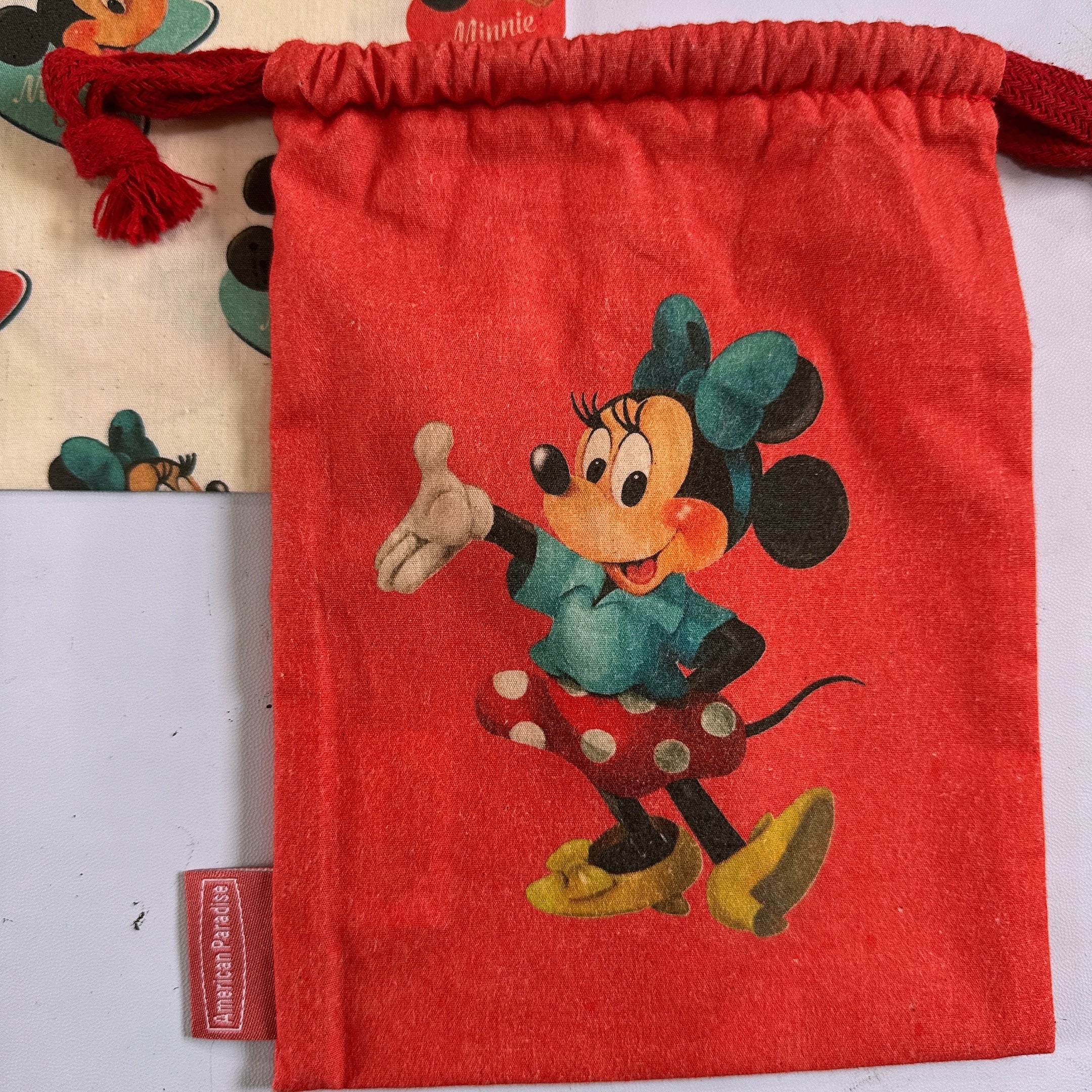 即納 NEWライン American Paradiseディズニーシリーズ コットン巾着