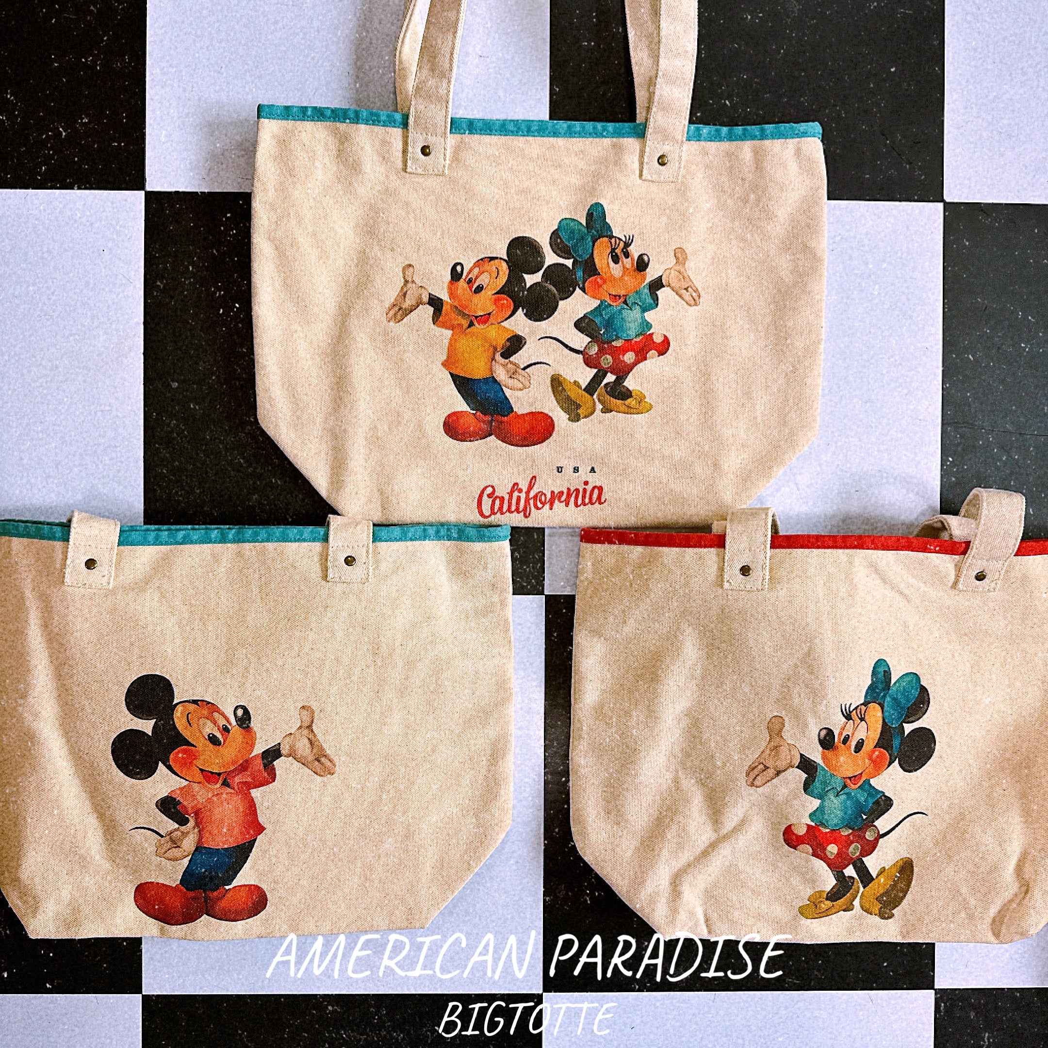 即納 American Paradiseディズニーシリーズ ビッグトートバッグ