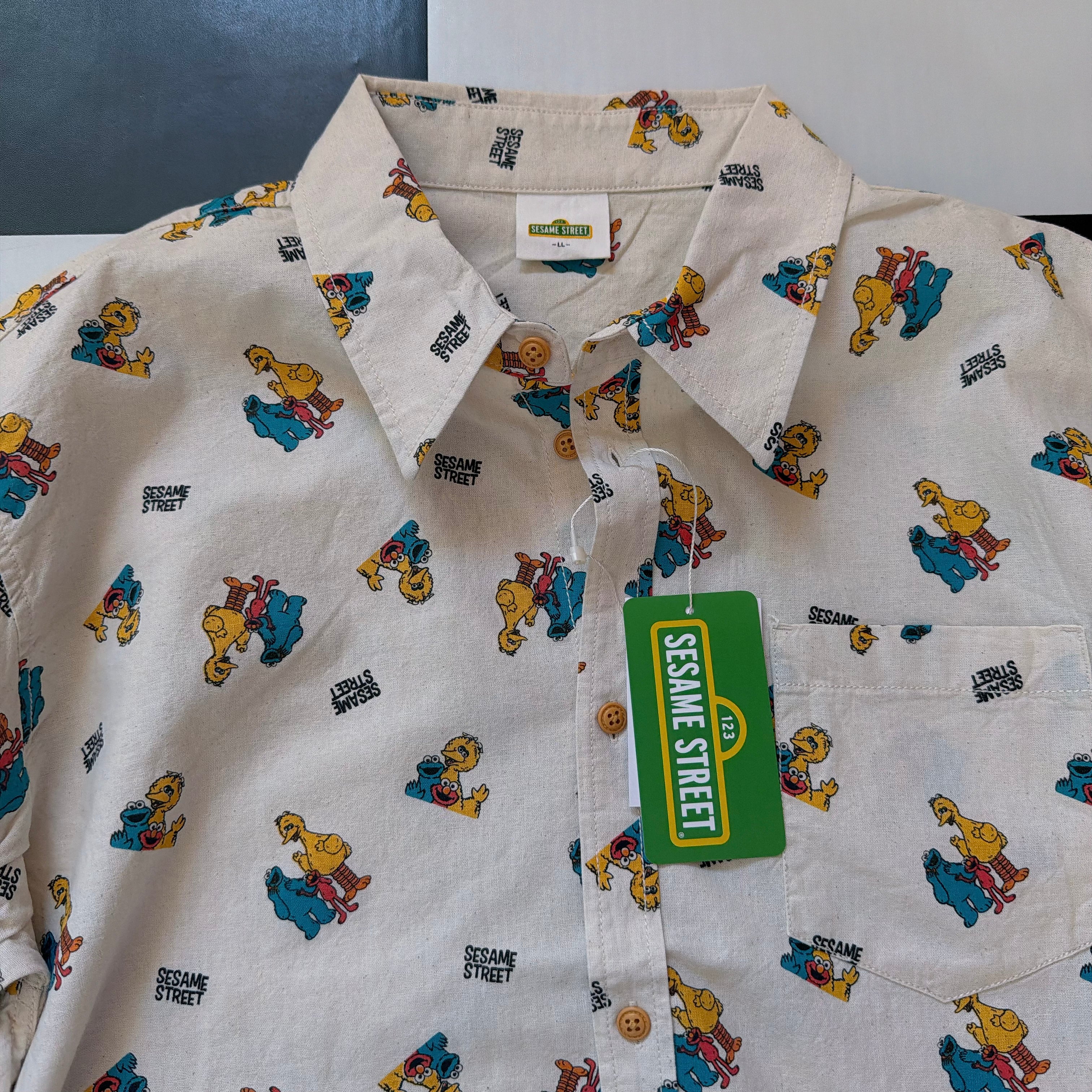 *Pre-order* Sesame Street All-Over Print Shirt (2 Types) - Scheduled to ship in late October