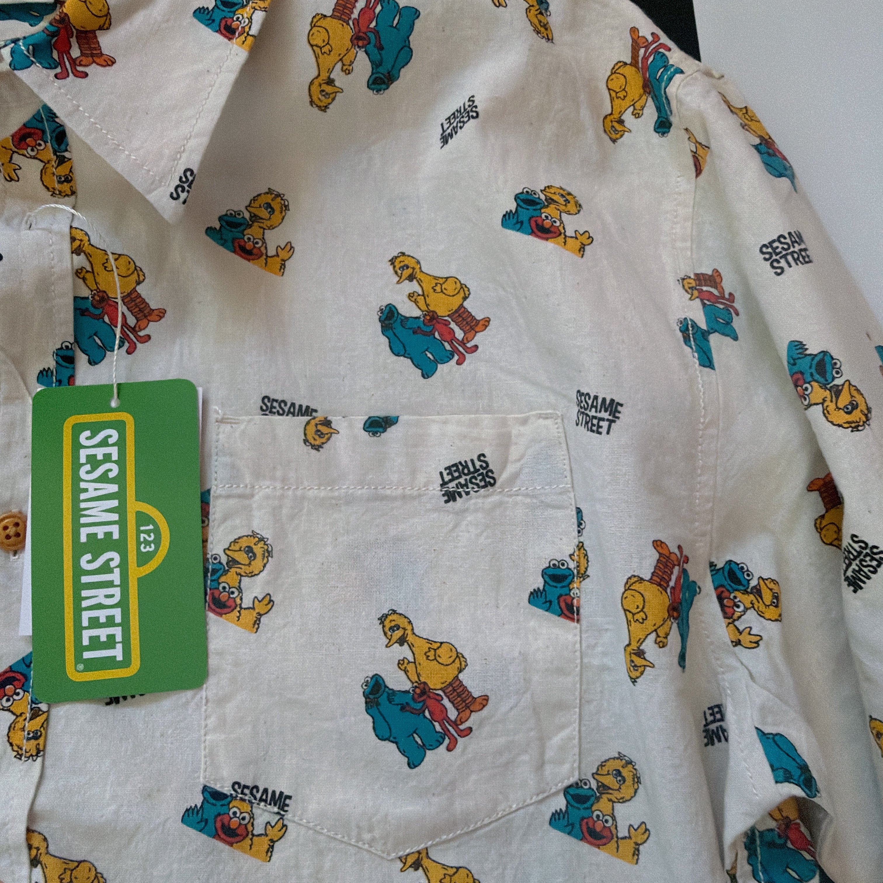 *Pre-order* Sesame Street All-Over Print Shirt (2 Types) - Scheduled to ship in late October