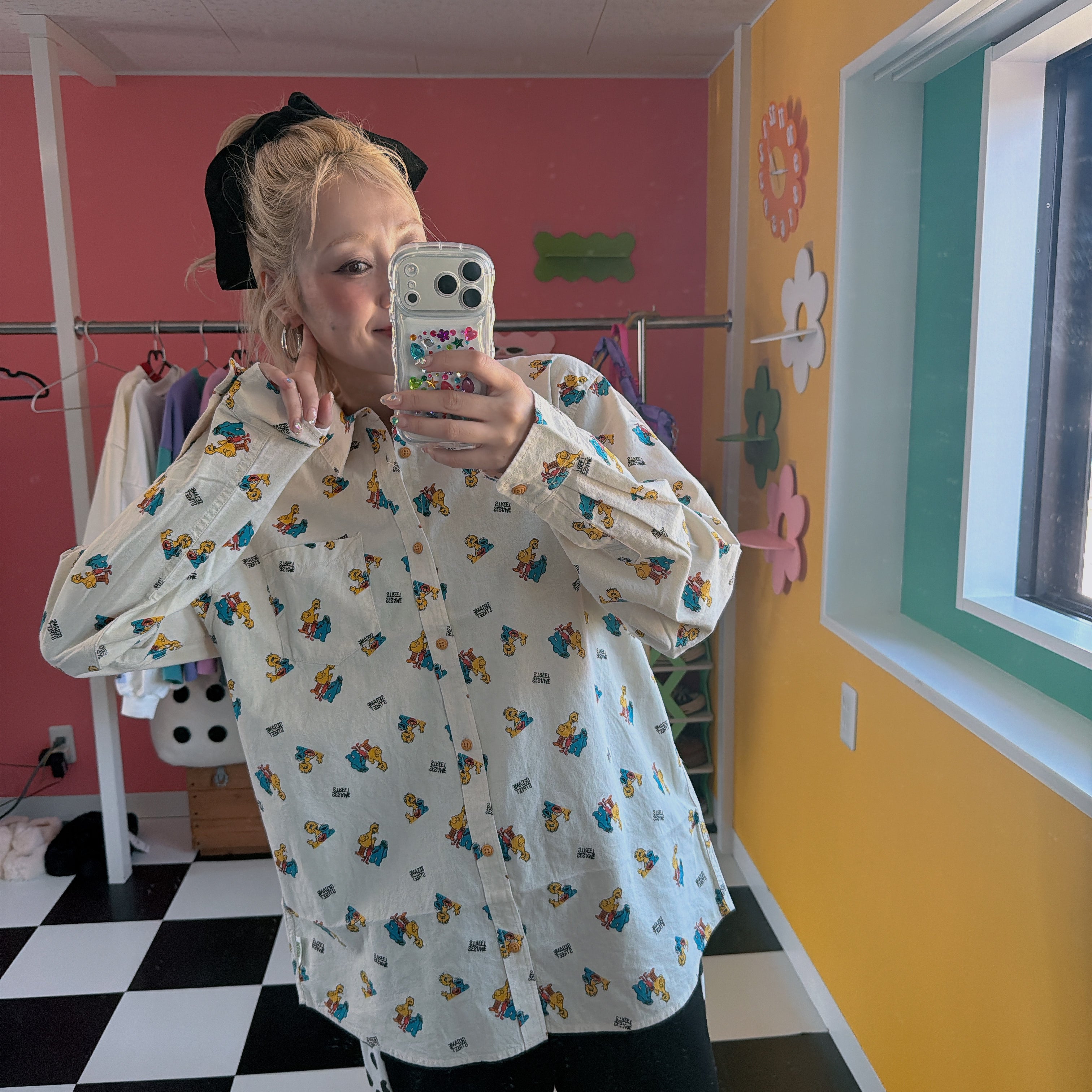 *Pre-order* Sesame Street All-Over Print Shirt (2 Types) - Scheduled to ship in late October
