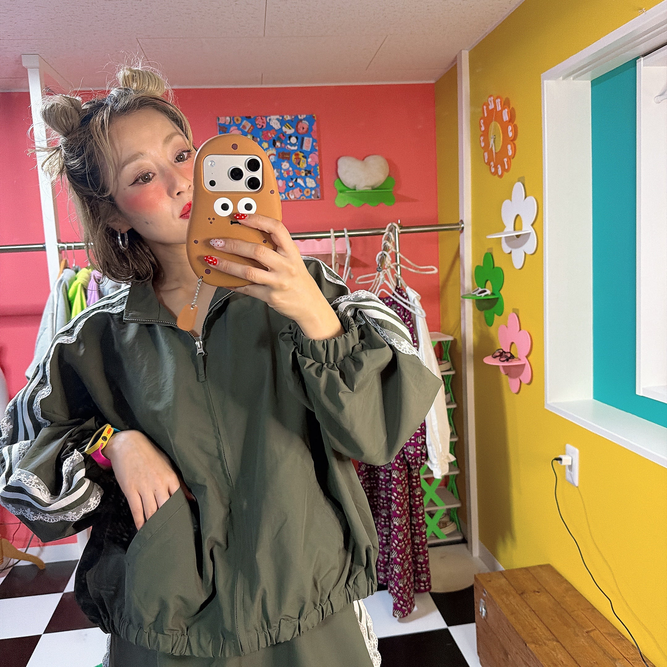 ※予約※2色 セットアップ可 撥水ナイロンレースライントラックジャケット 1月下旬~2月上旬出荷予定