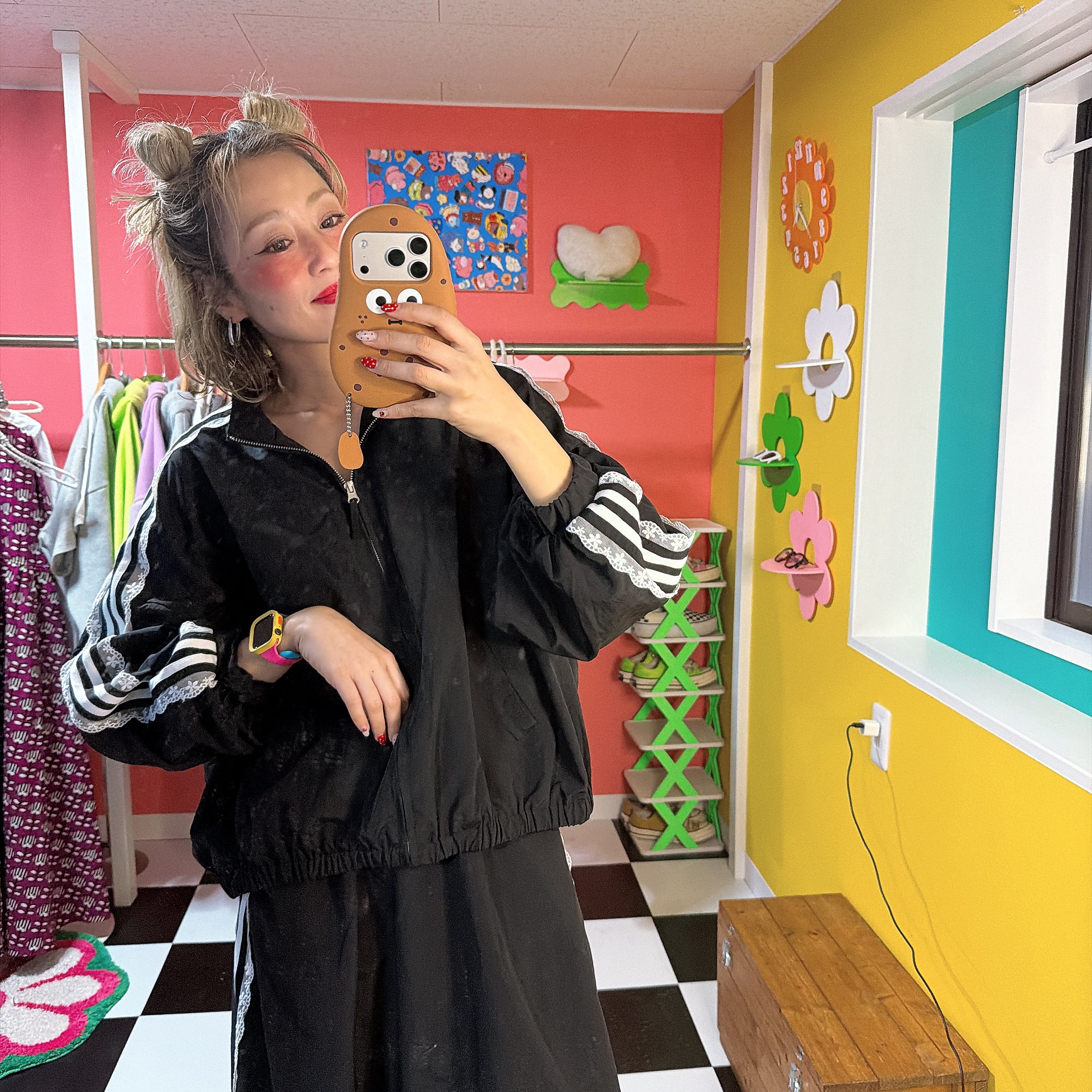 ※予約※2色 セットアップ可 撥水ナイロンレースライントラックジャケット 1月下旬~2月上旬出荷予定