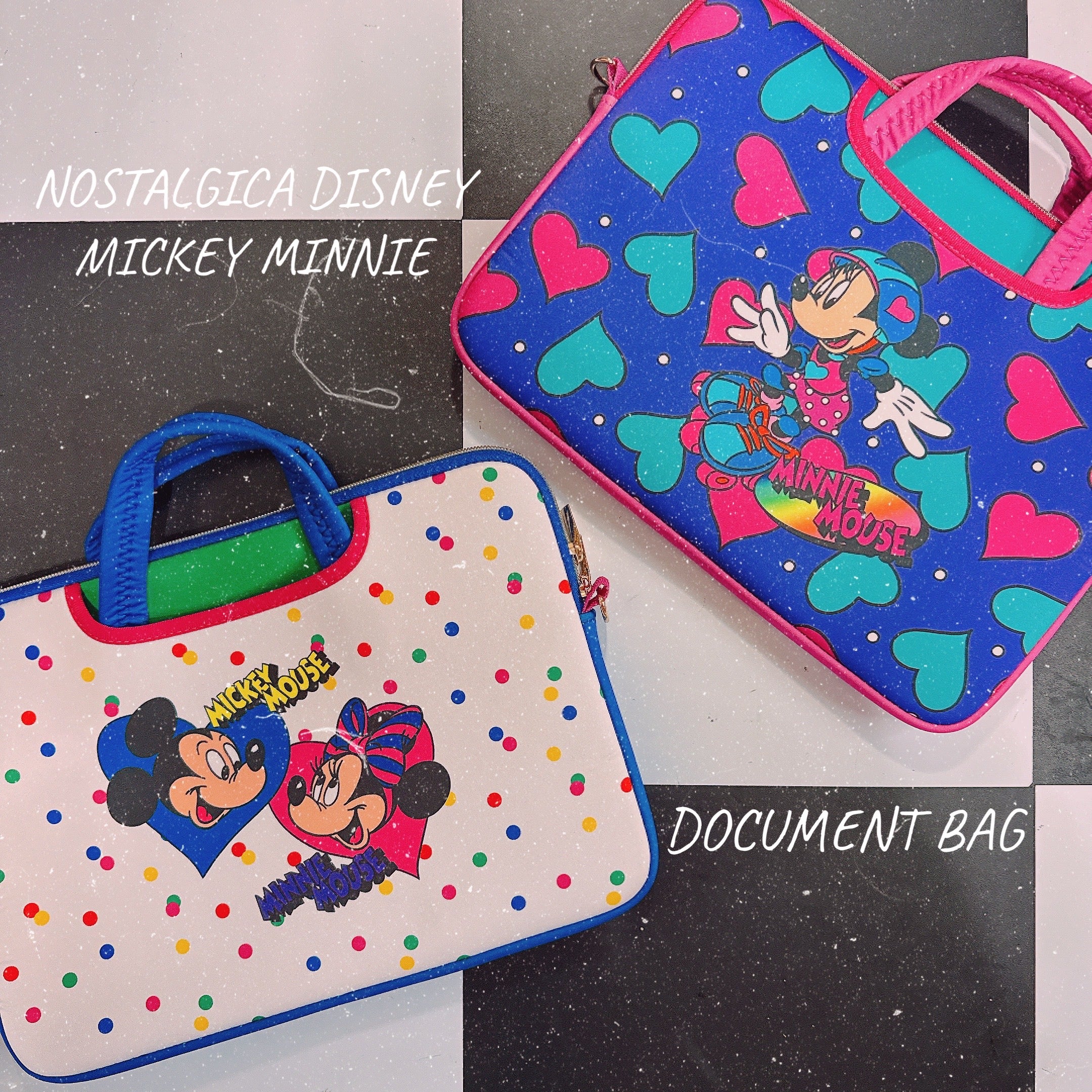 即納 2色 NOSTALGICA DISNEY ミキミニシリーズ ドキュメントバッグ 4〜5営業日で出荷予定