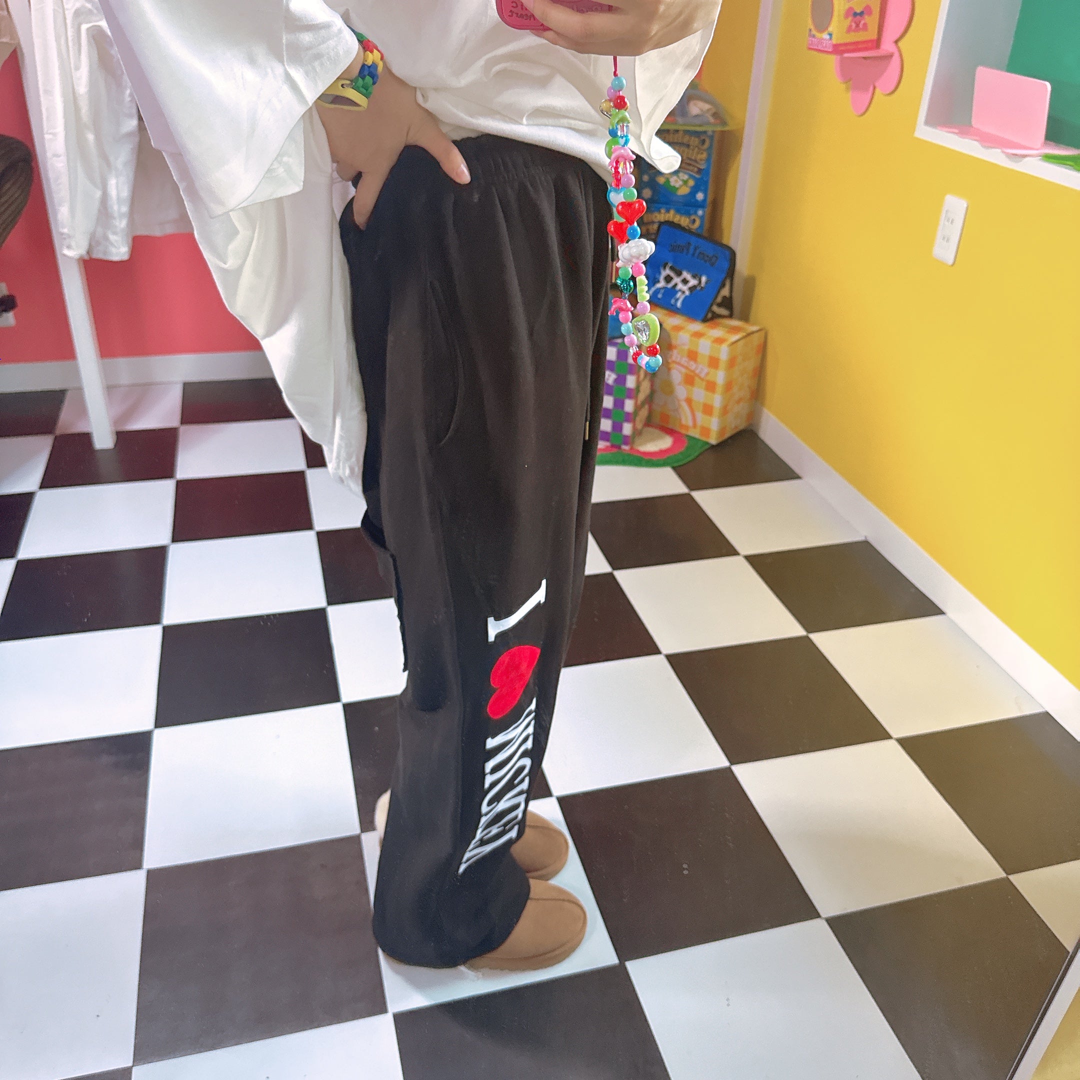 ※予約※ 2色 I♡MICKEYスウェットパンツ 10月下旬ごろのお届け予定