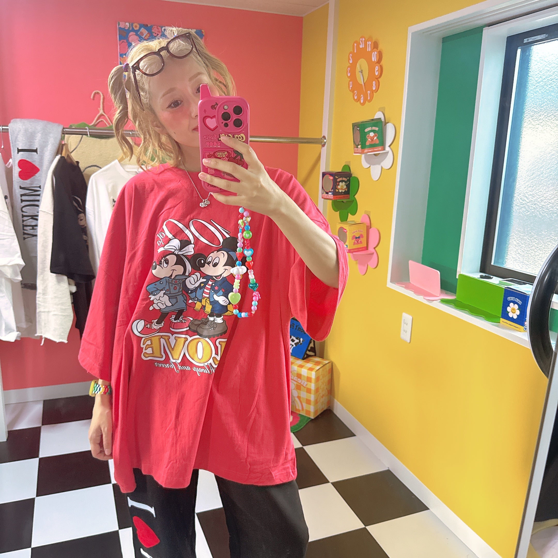 ※予約※ 3色 ミッキーミニーオーバーサイズTEE 10月下旬ごろのお届け予定