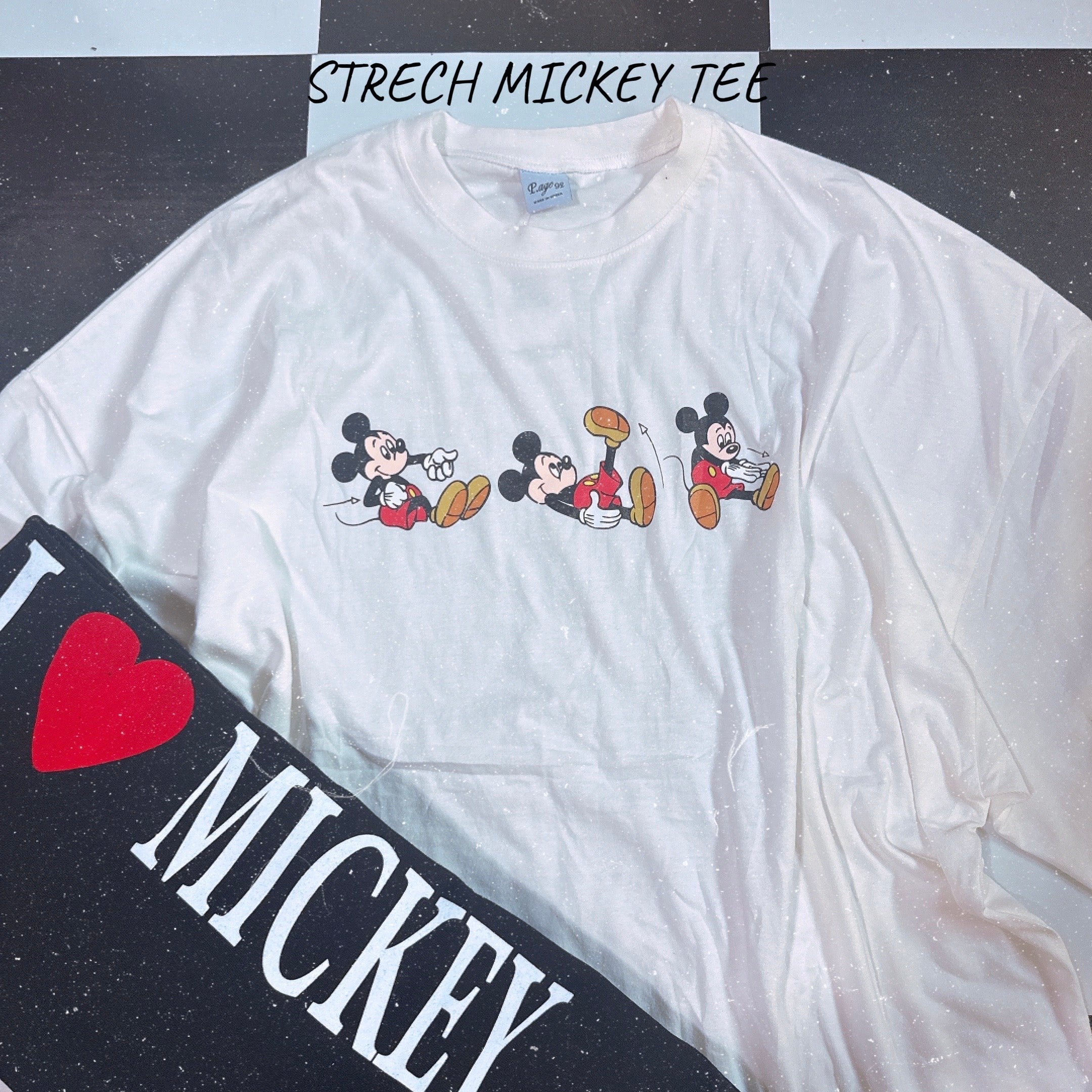※予約※ 2色 ストレッチミッキーオーバーサイズTEE 10月下旬ごろのお届け予定