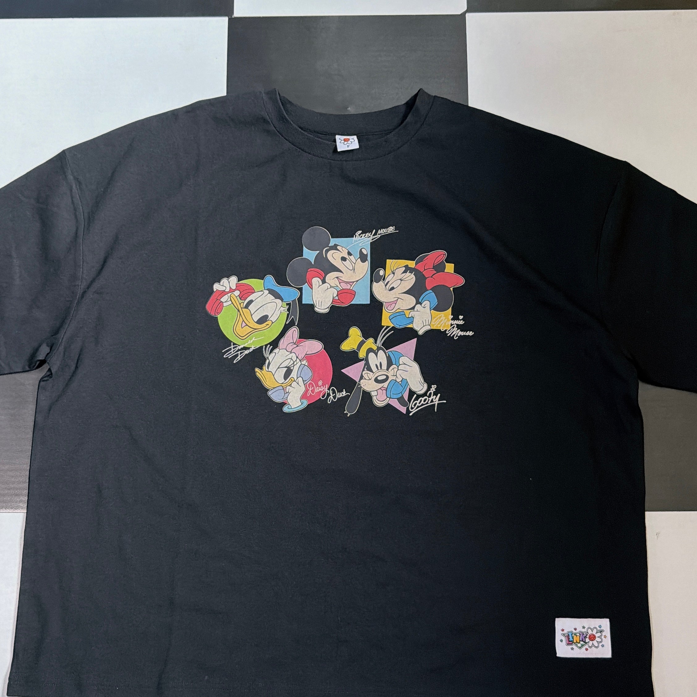 ※予約※2色 LINK@オリジナル ミッキー&フレンズ テレフォンレトロTEE 9月中の出荷予定