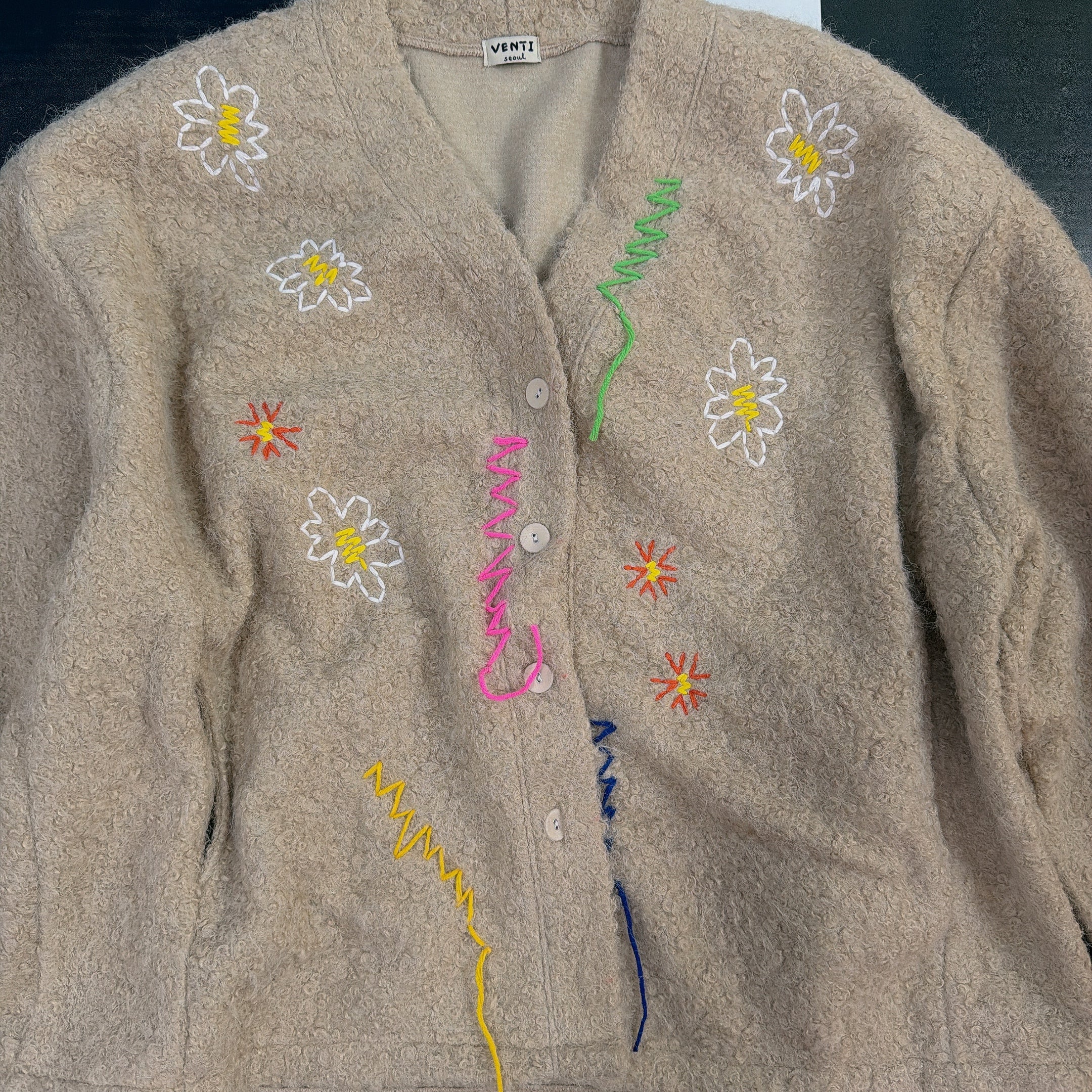 ※上限あり予約※4色 フラワー刺繍カーディガン 2月下旬ごろの出荷予定