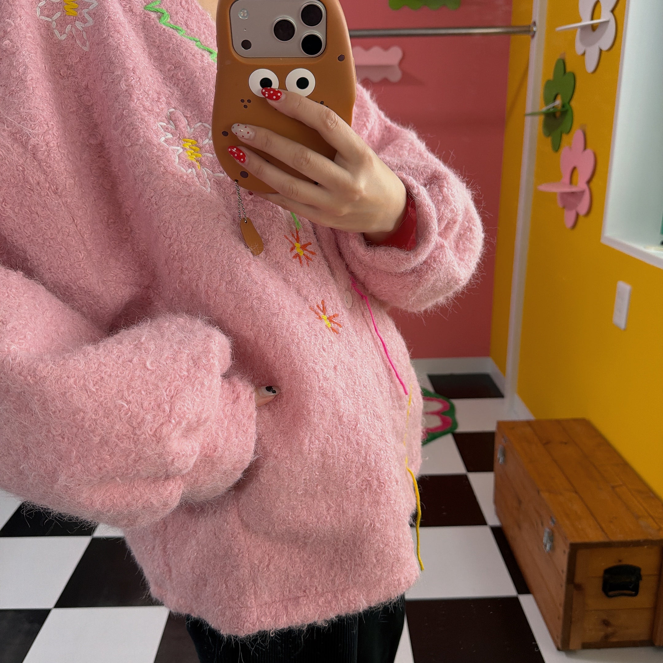 ※上限あり予約※4色 フラワー刺繍カーディガン 2月下旬ごろの出荷予定