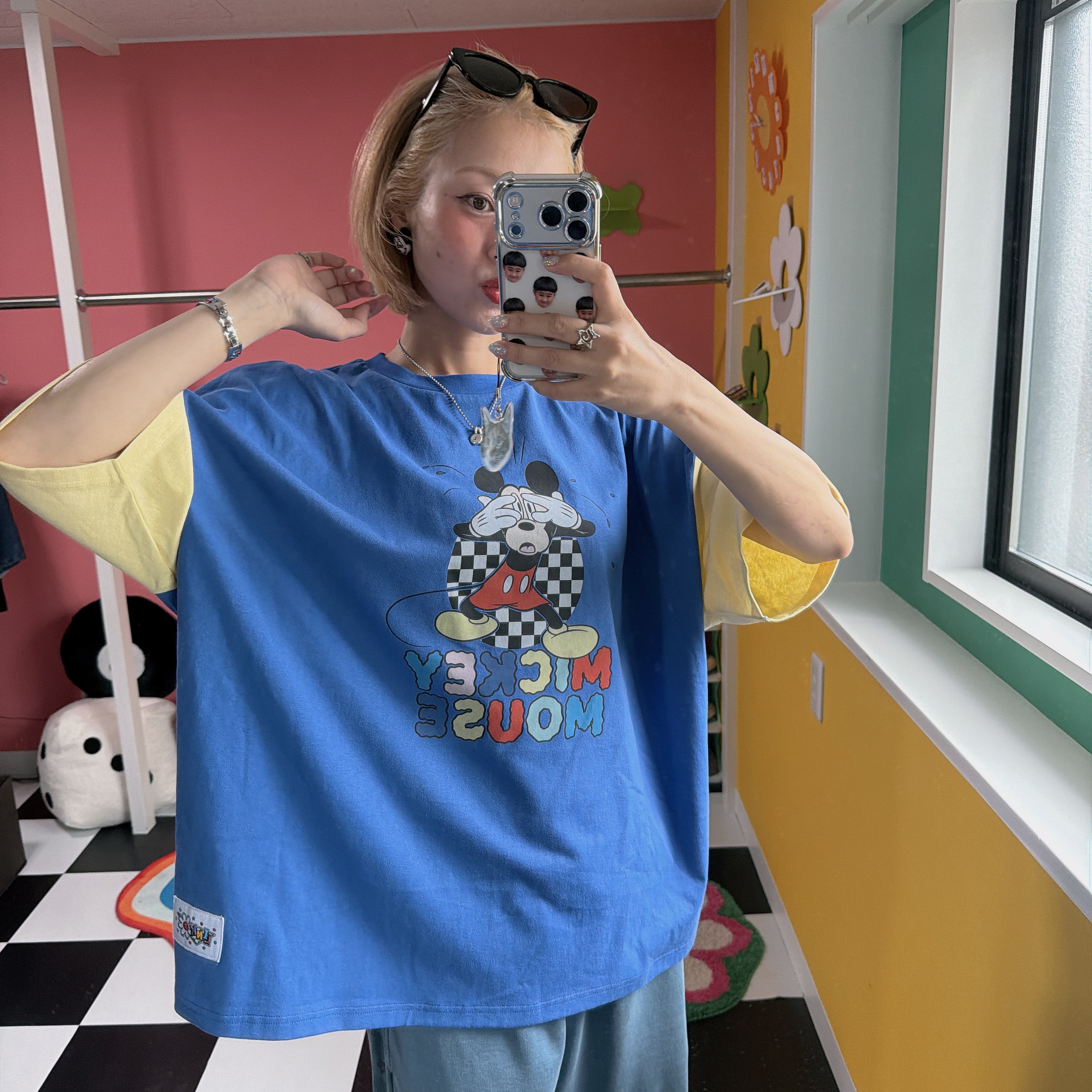 ※予約※ LINK@オリジナル MICKEY 切り替えカラーTEE 9月中の出荷予定