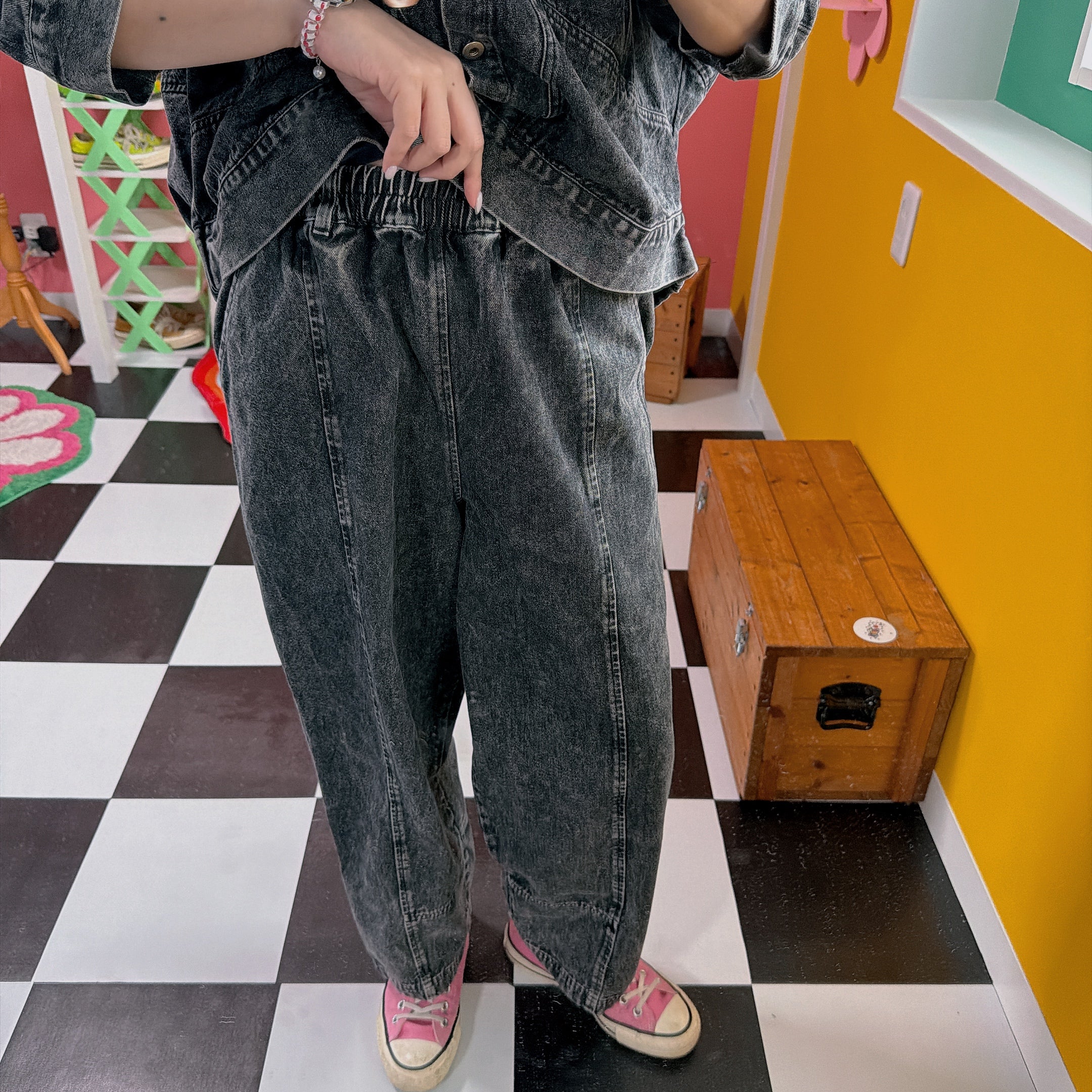 ※上限あり※2色 セットアップ可 ケミカル加工 パンツ 4〜5営業日以内で出荷予定