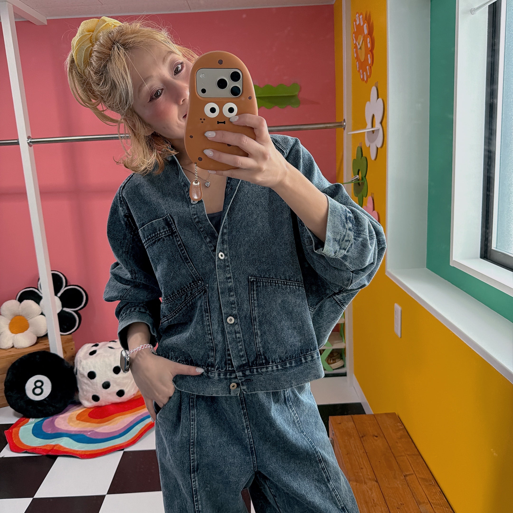 ※上限あり※2色 セットアップ可 ケミカル加工 パンツ 4〜5営業日以内で出荷予定