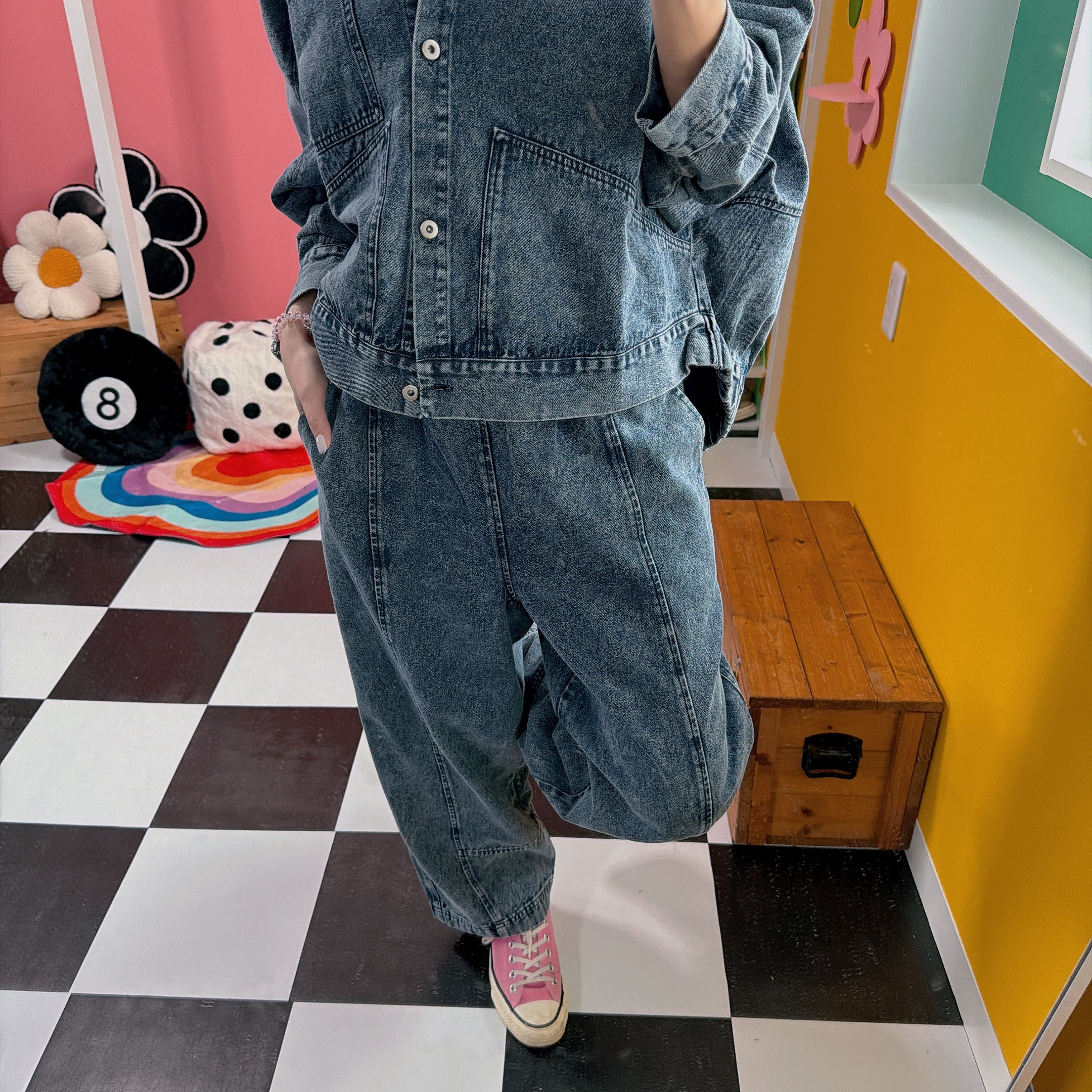 ※上限あり※2色 セットアップ可 ケミカル加工 パンツ 4〜5営業日以内で出荷予定