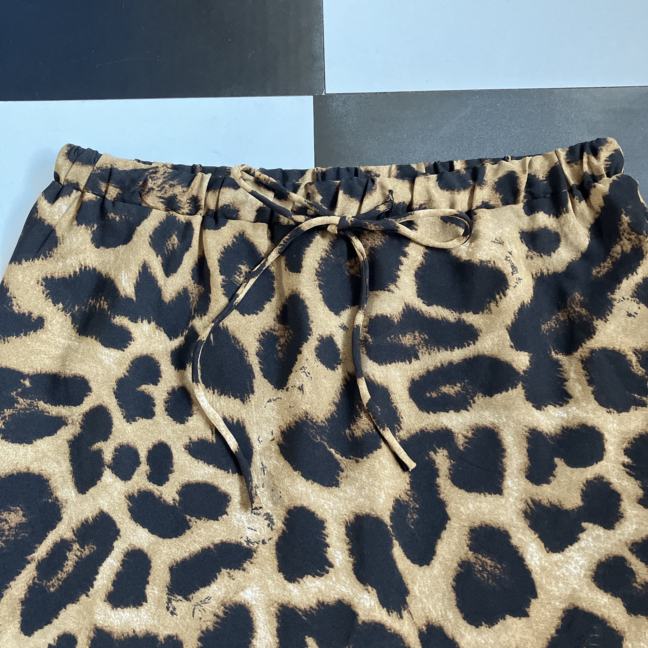*Reservations* Leopard Satin Narrow Skirt - Scheduled for shipment in August