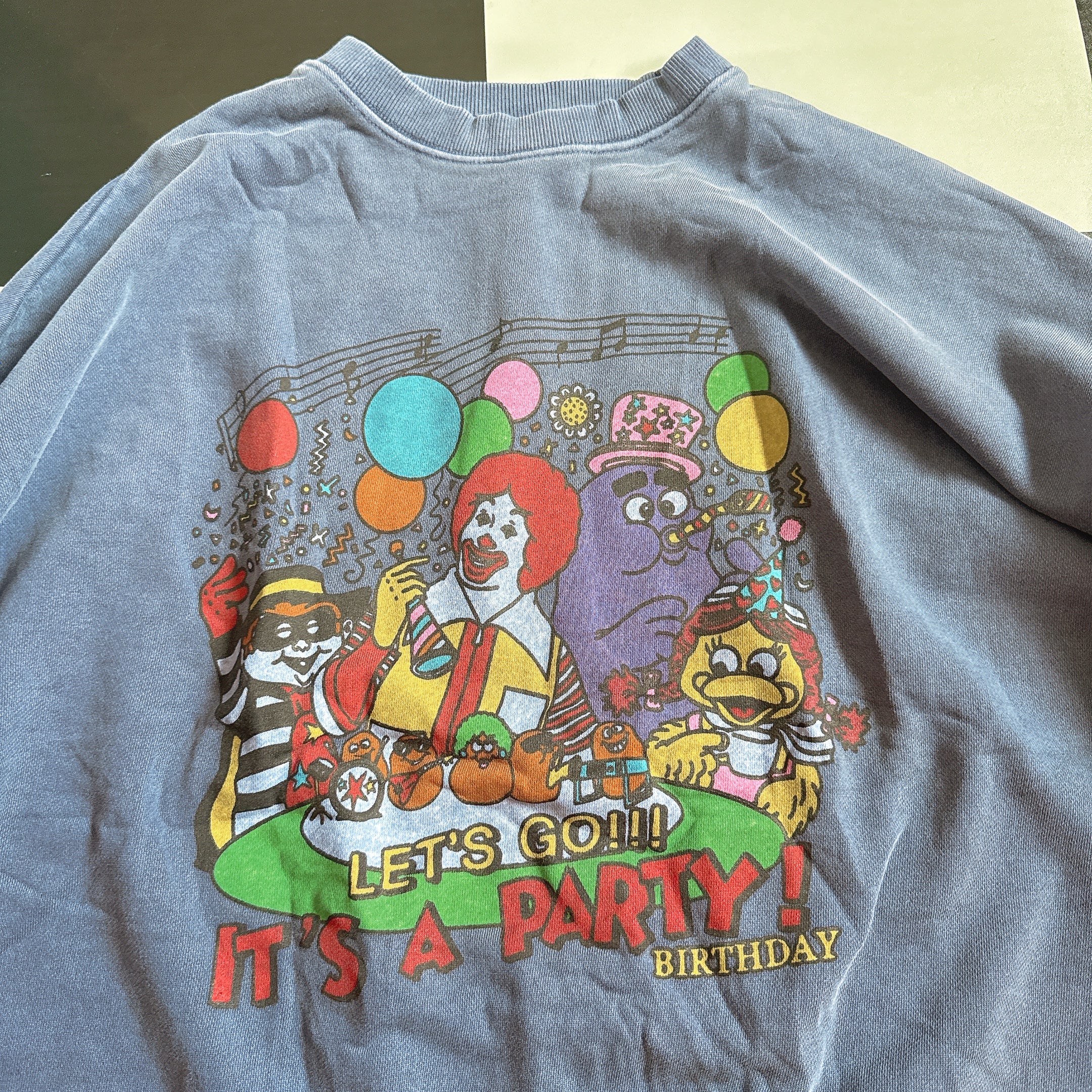 ※予約※3色 マクドナルドパーティーピグメントスウェット 10月下旬〜11月上旬ごろお届け予定