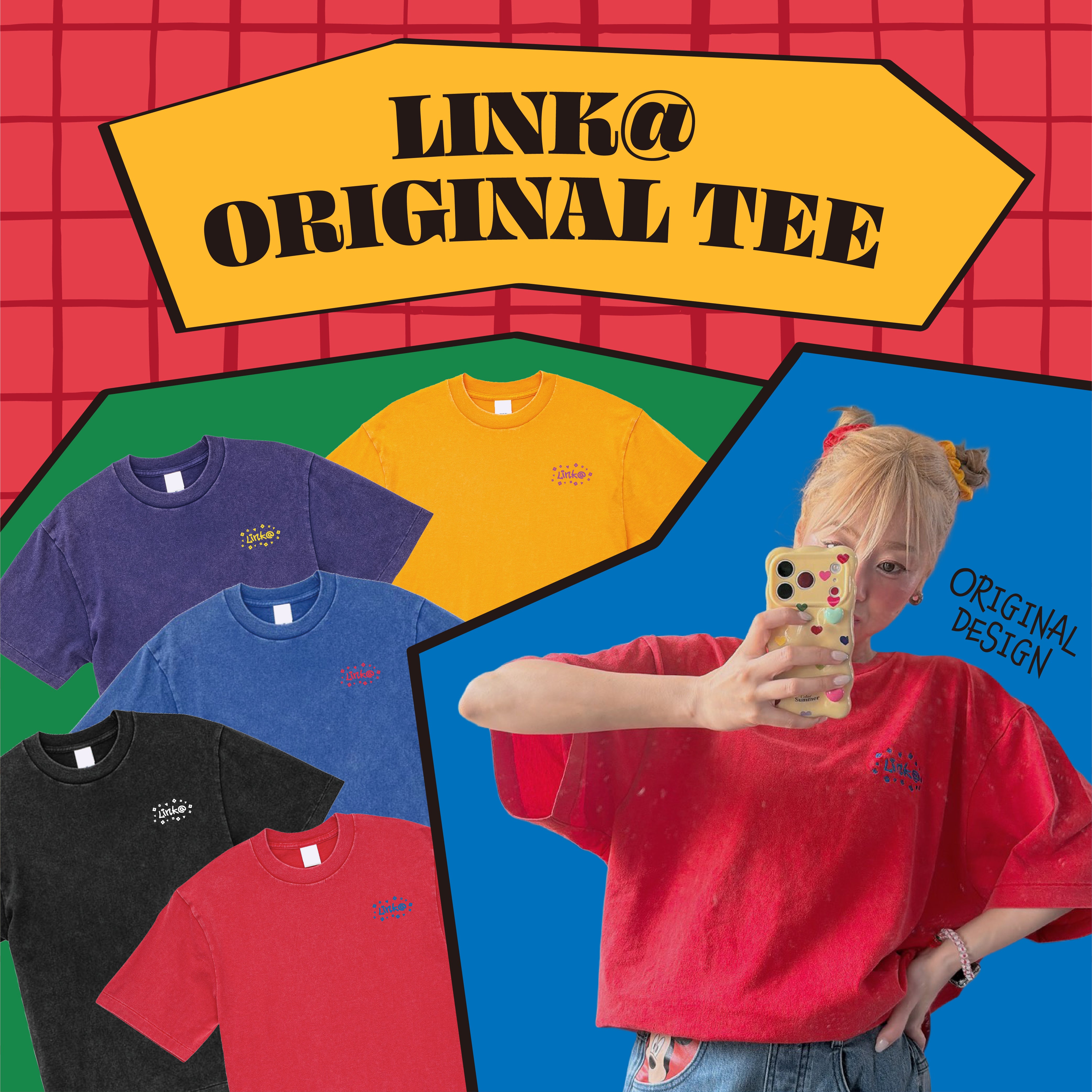 ※予約※5色LINK@オリジナルピグメントTシャツ 5月中の出荷予定