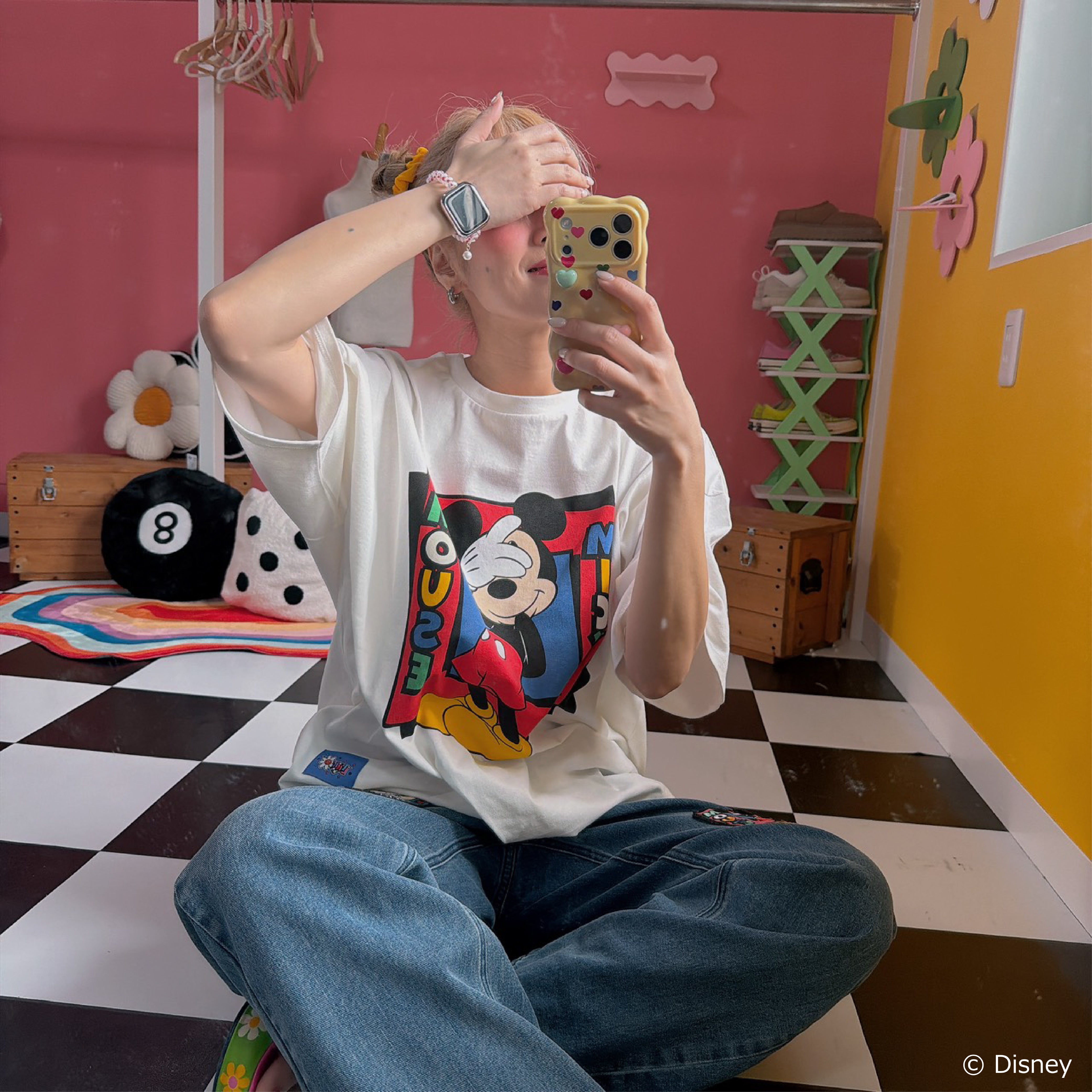 ※予約※LINK@オリジナル ミッキーパッチデニム 5月中の出荷予定