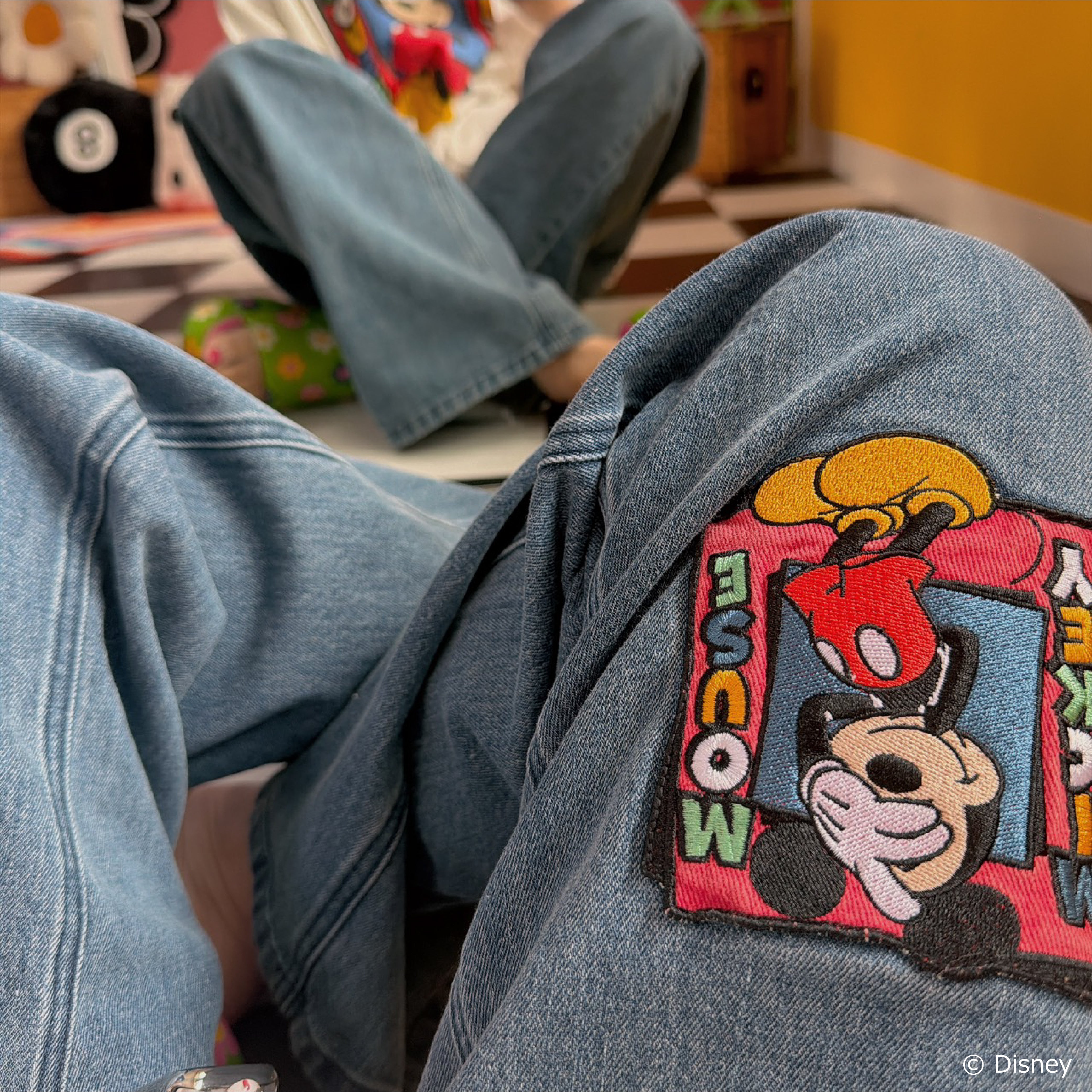 ※予約※LINK@オリジナル ミッキーパッチデニム 5月中の出荷予定