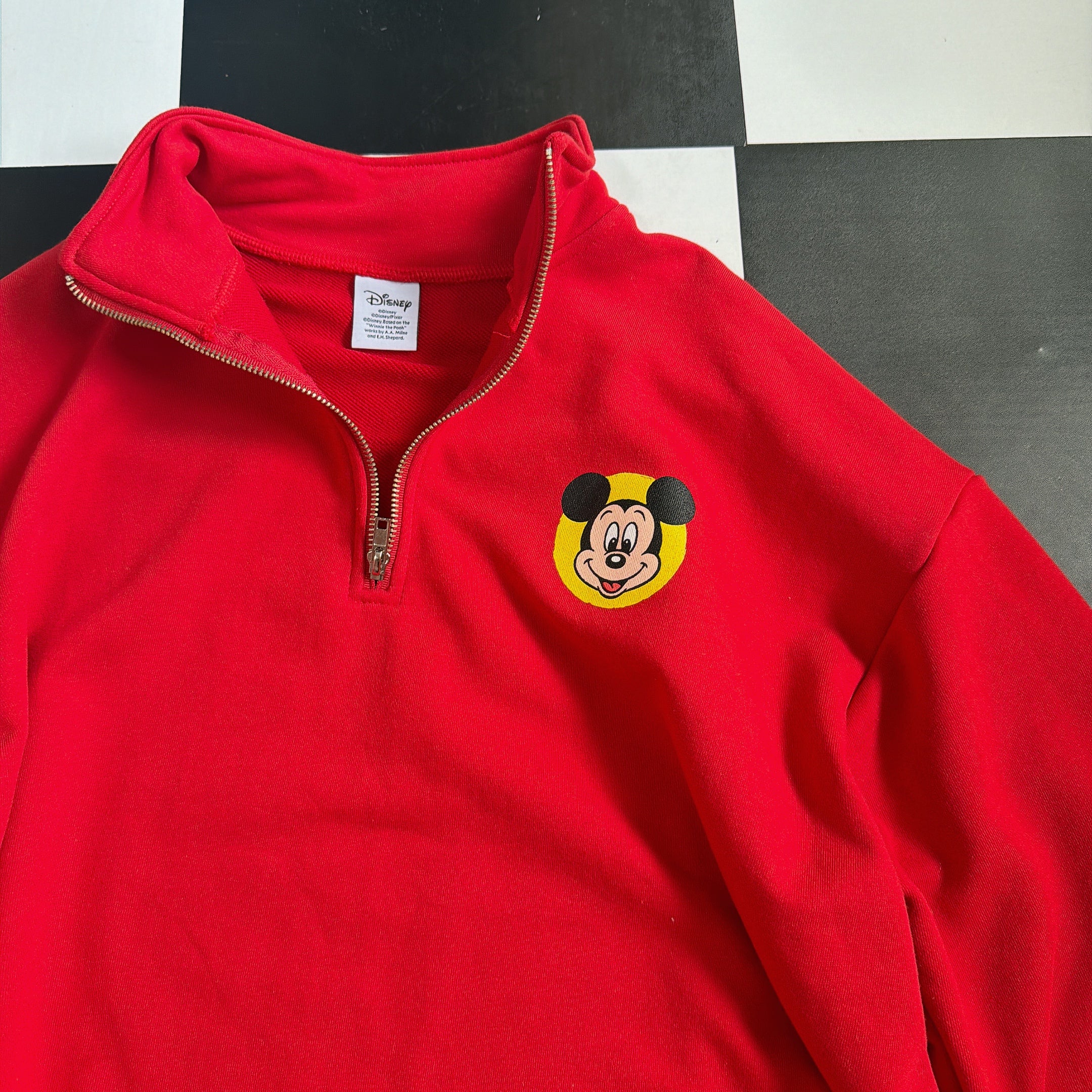 ※予約※2色 MICKEY パッチハーフジップスウェット 3月中の出荷予定