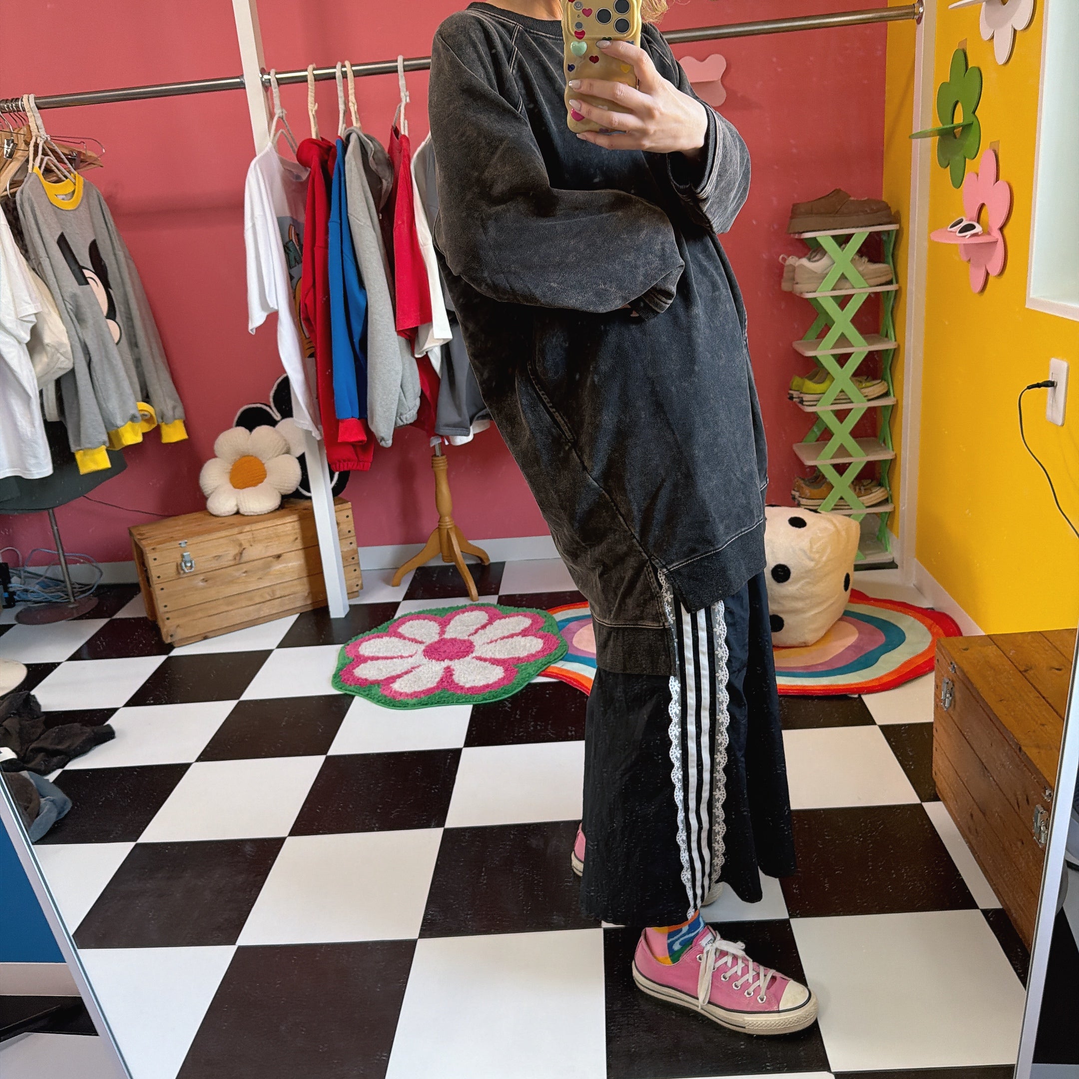 ※上限あり予約※2色 セットアップ可 ケミカル加工 ライトスウェットチュニック 3月上旬出荷予定