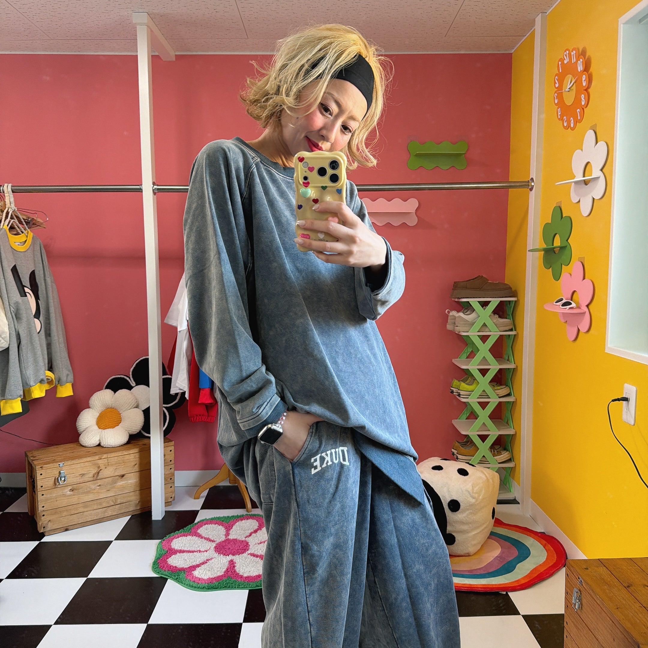 ※上限あり予約※2色 セットアップ可 DUKEケミカル加工 ライトスウェットパンツ 3月上旬出荷予定