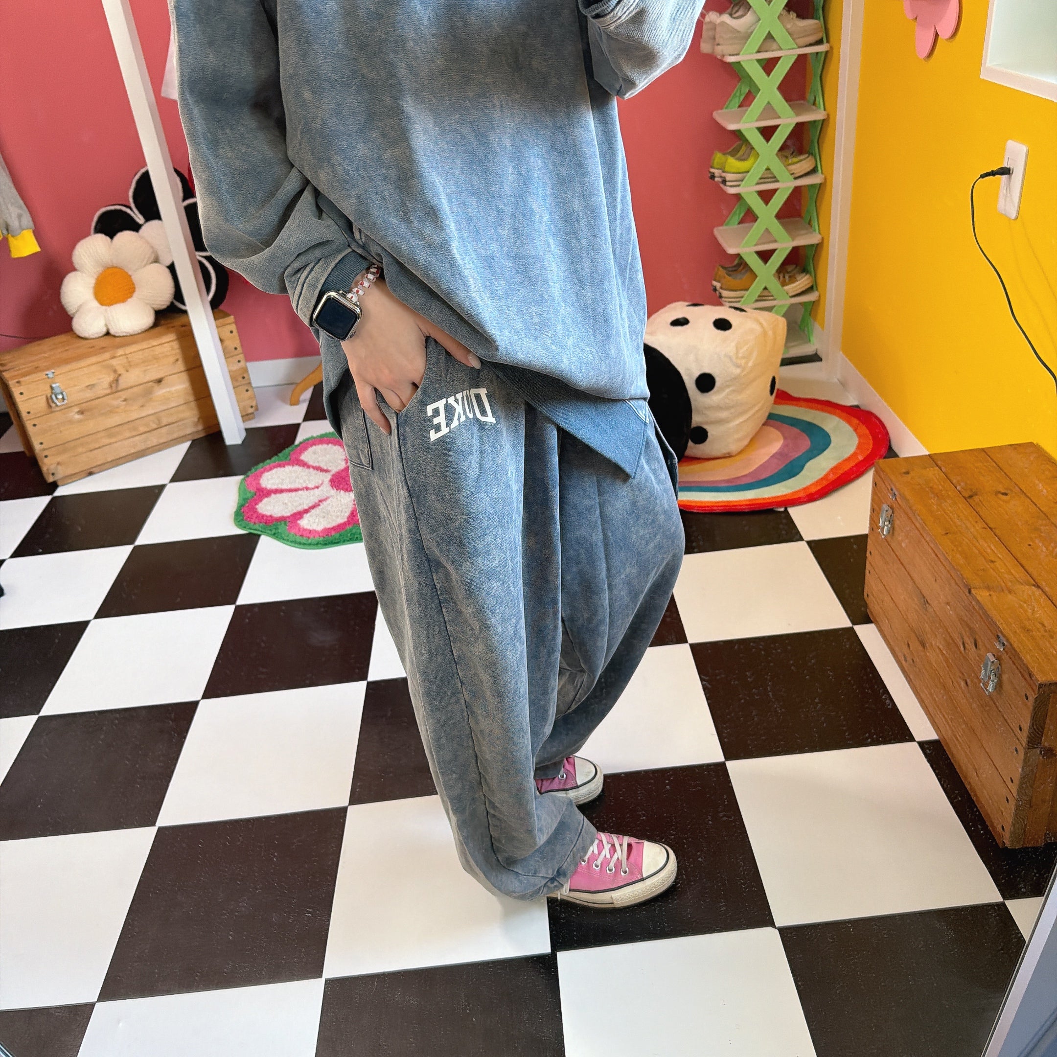 ※上限あり予約※2色 セットアップ可 ケミカル加工 ライトスウェットチュニック 3月上旬出荷予定