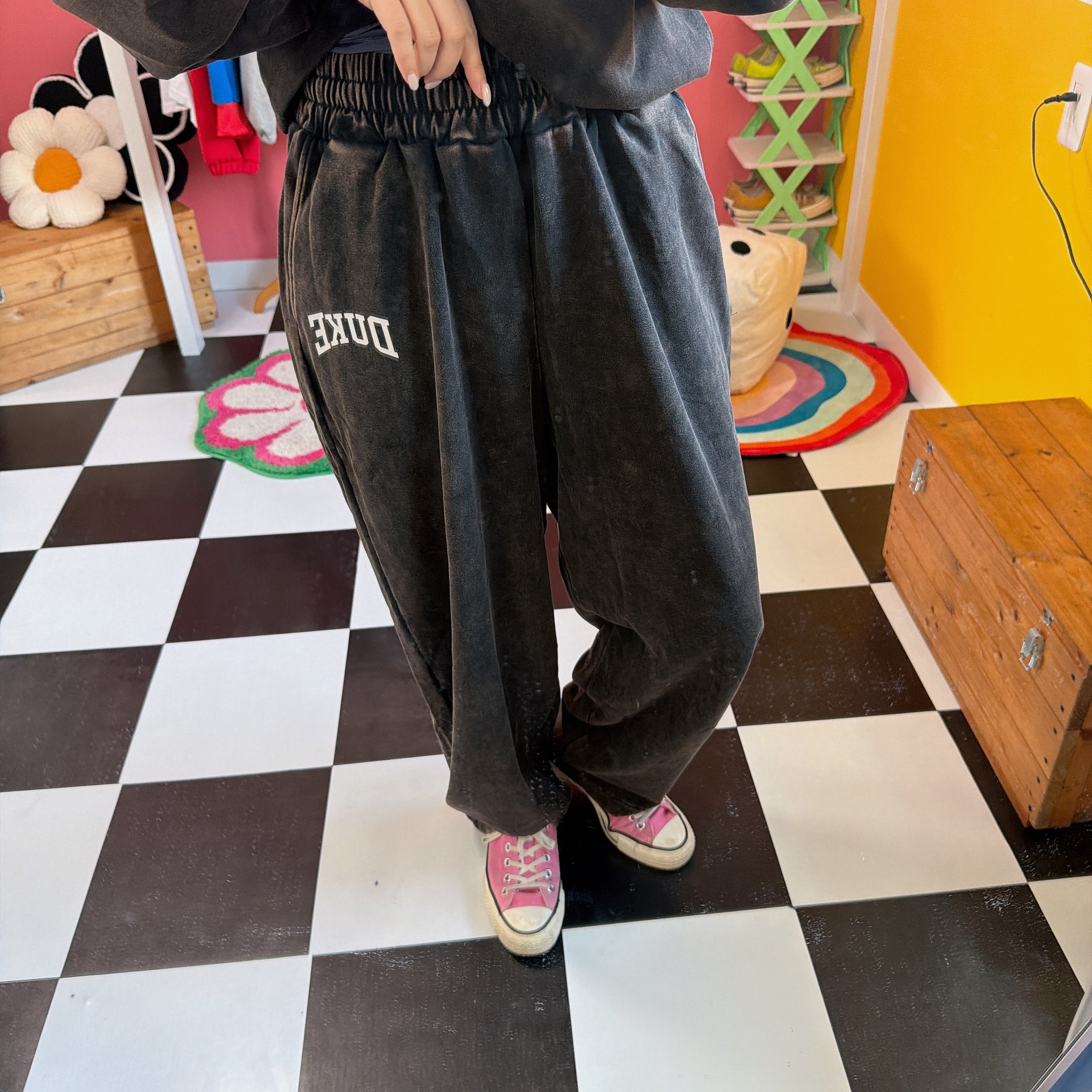 ※上限あり予約※2色 セットアップ可 DUKEケミカル加工 ライトスウェットパンツ 3月上旬出荷予定