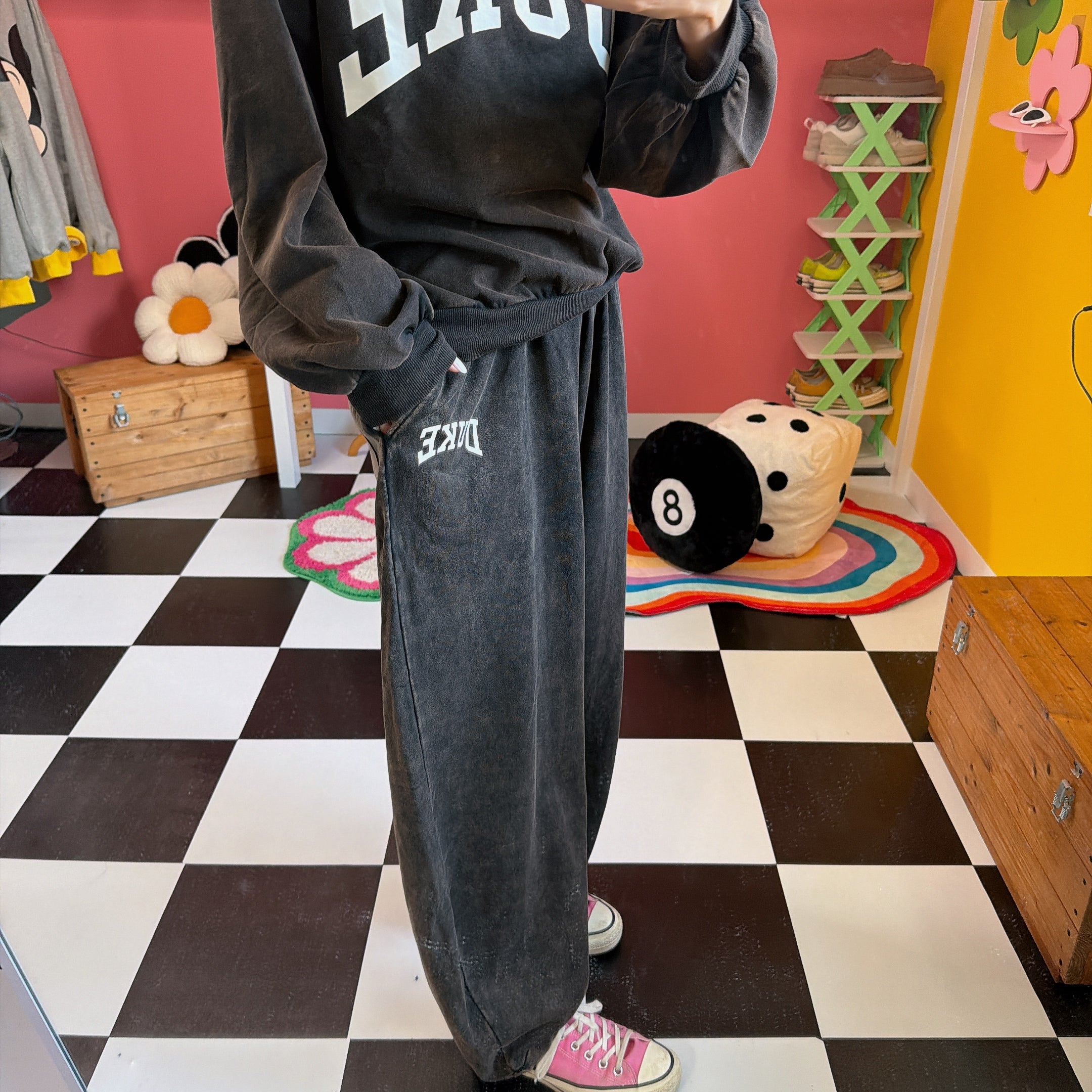 ※上限あり予約※2色 セットアップ可 DUKEケミカル加工 ライトスウェットパンツ 3月上旬出荷予定