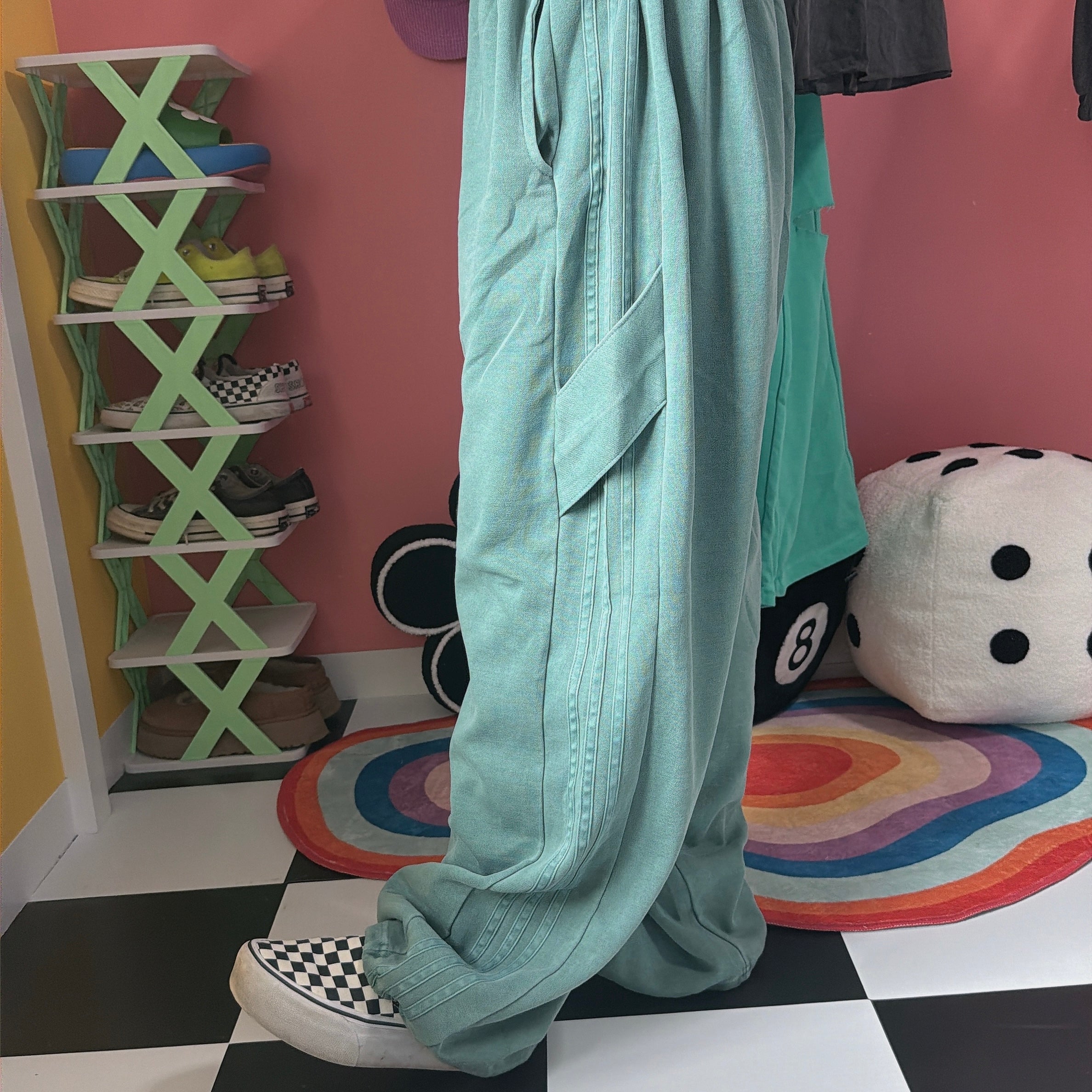 *Reservation* Sideline Pigment Green Wide Pants - Scheduled for shipment in August