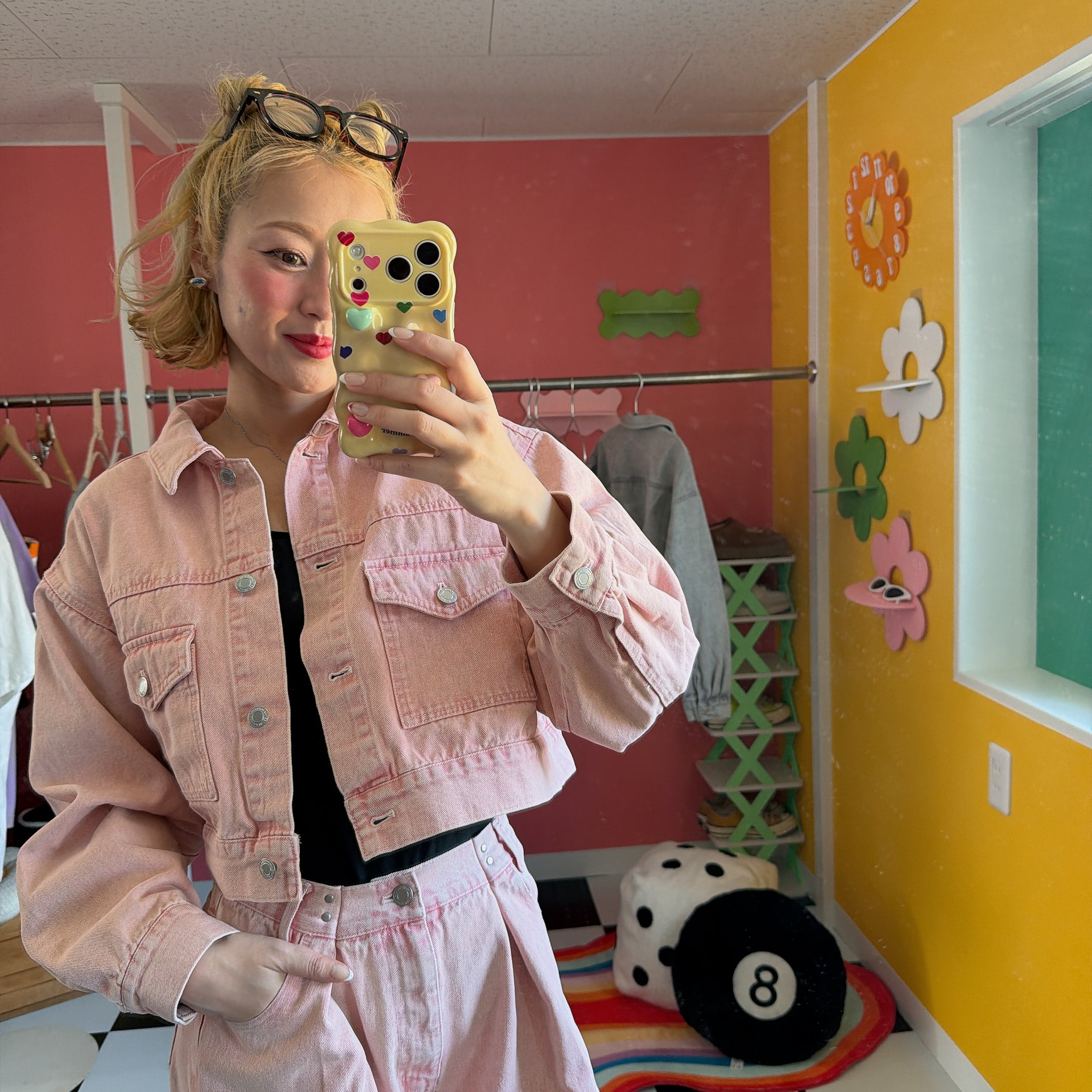 ※上限あり予約※3色 セットアップ可 カラーデニムジャケット 3月中の出荷予定