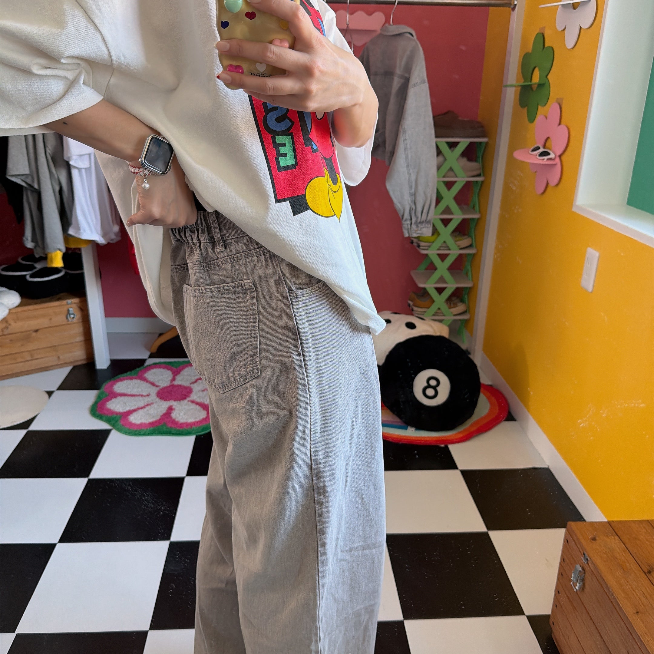 ※上限あり予約※3色 セットアップ可 カラーデニムパンツ 3月中の出荷予定