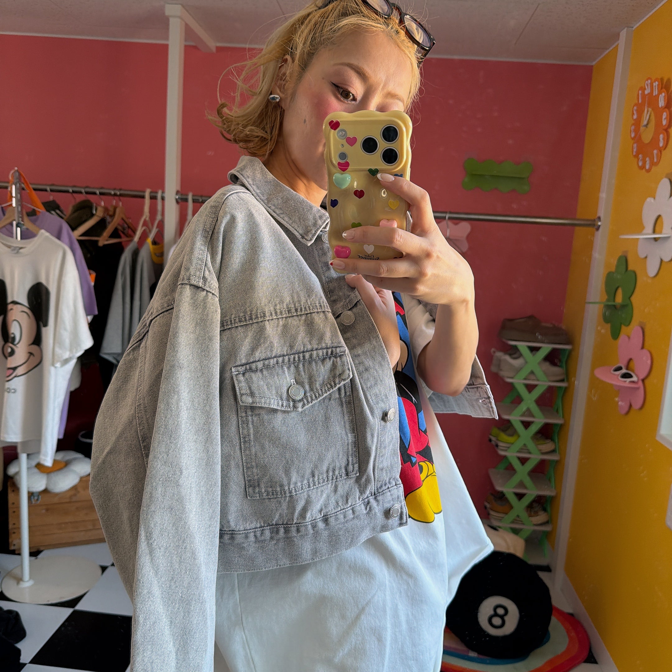 ※上限あり予約※3色 セットアップ可 カラーデニムジャケット 3月中の出荷予定