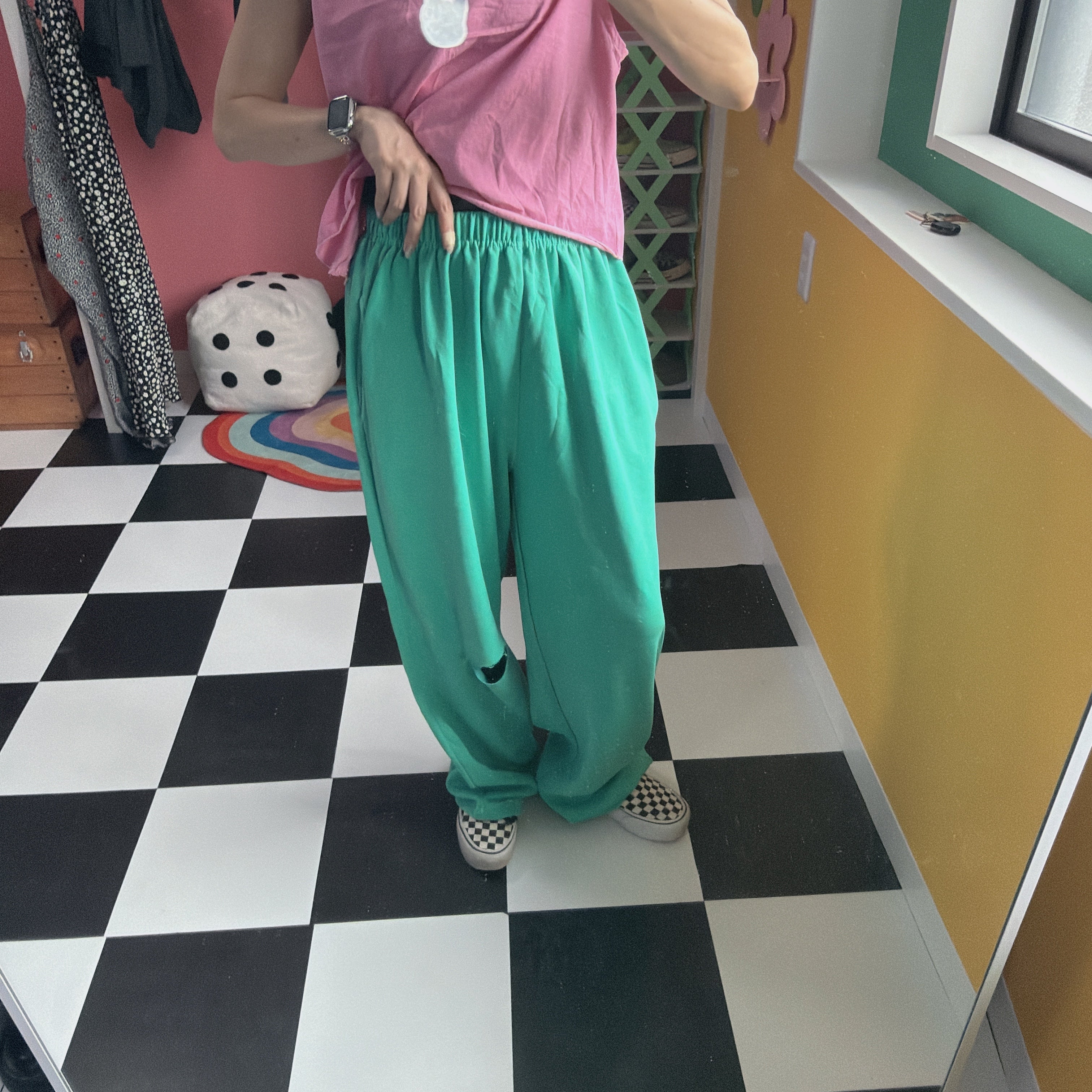 *Reservation* 2-tone cutoff sweatpants - Scheduled to ship in August