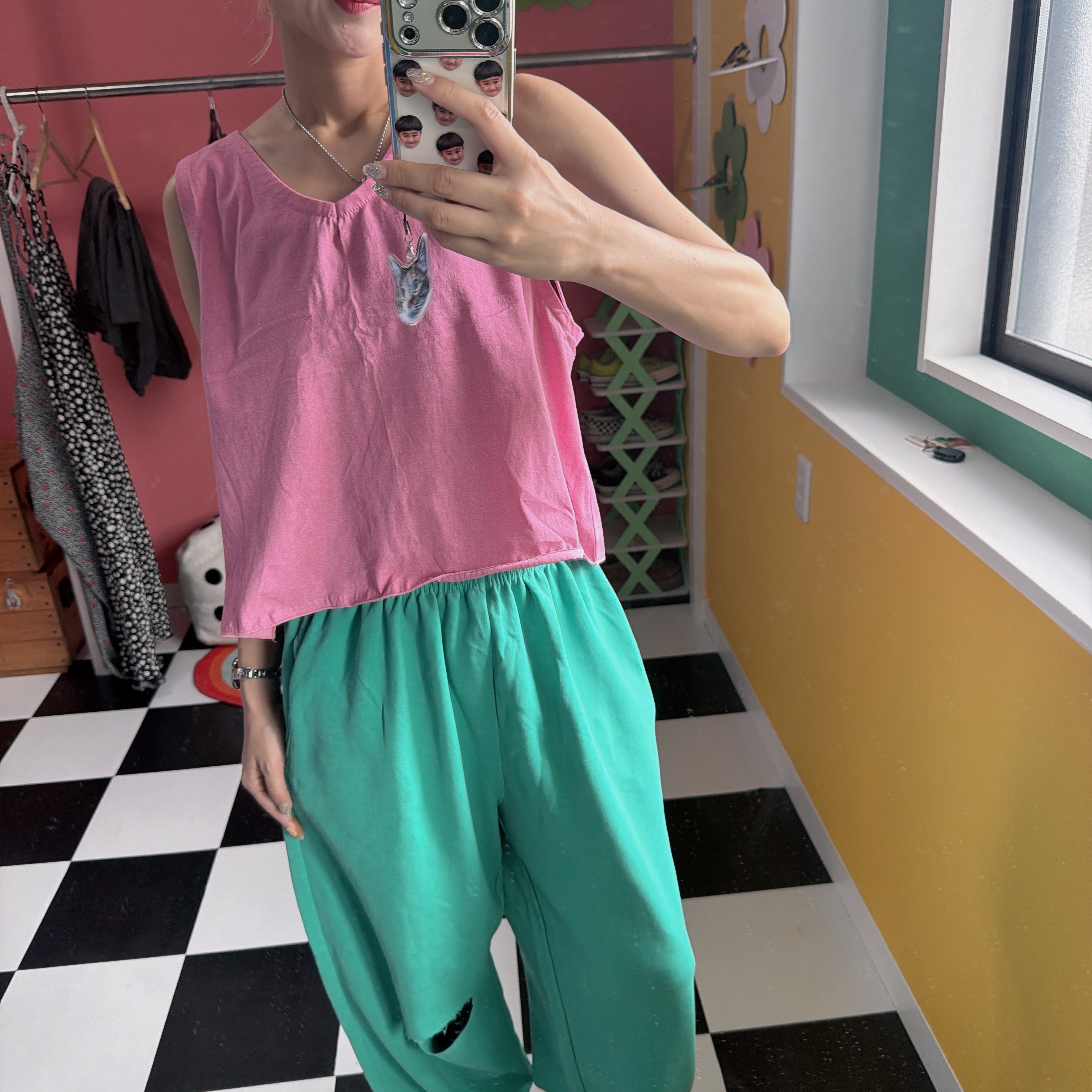 *Pre-order* 2 colors: Pigment Tank Top & Wide Pants (Set-up Compatible) - Scheduled for shipment in August