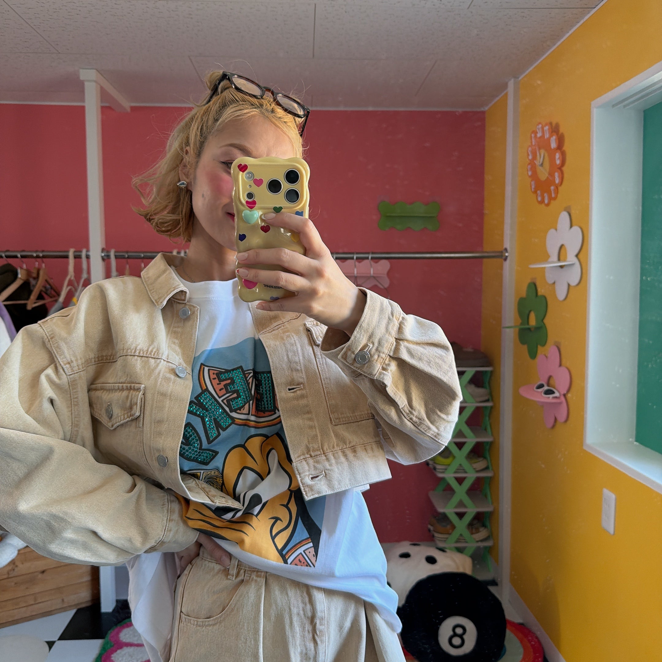 ※上限あり予約※3色 セットアップ可 カラーデニムジャケット 3月中の出荷予定