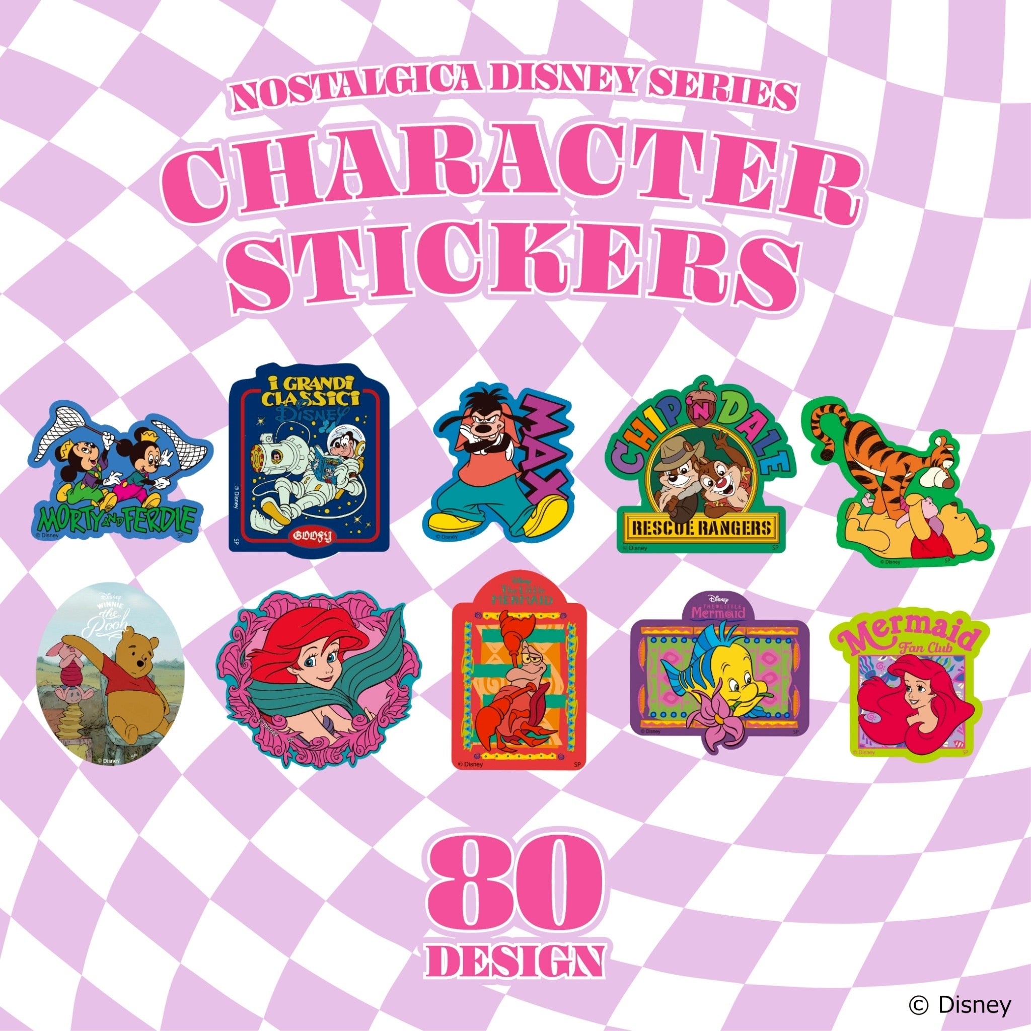 ※予約※80種類 NOSTALGICA DISNEYデザインキャラクターステッカー 3月中の出荷予定