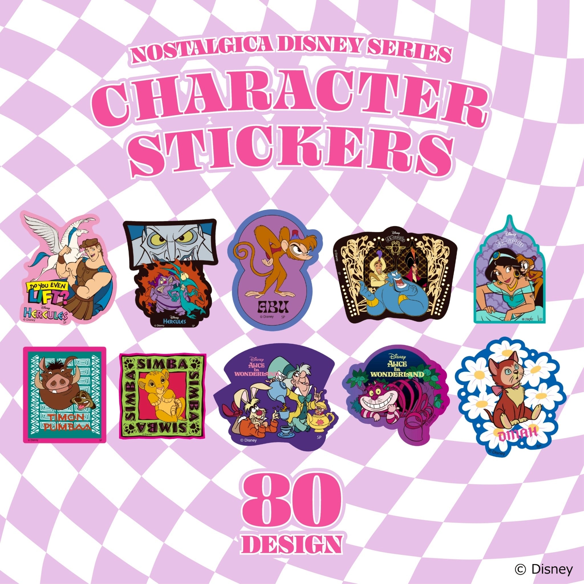 ※予約※80種類 NOSTALGICA DISNEYデザインキャラクターステッカー 3月中の出荷予定