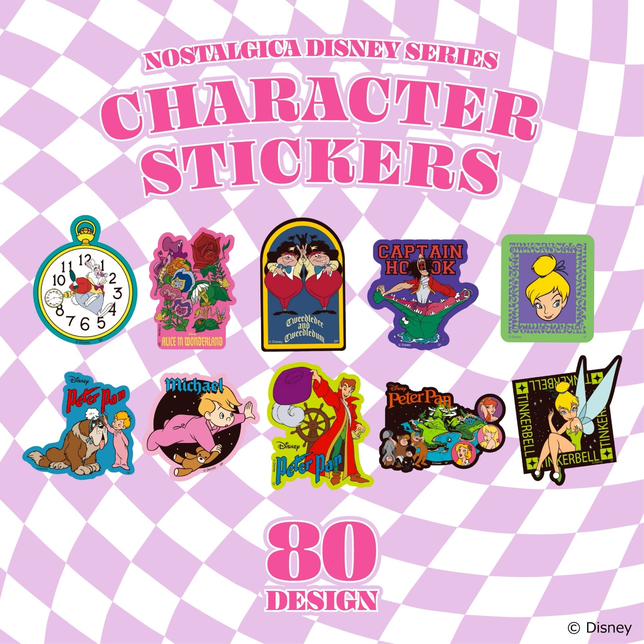 ※予約※80種類 NOSTALGICA DISNEYデザインキャラクターステッカー 3月中の出荷予定