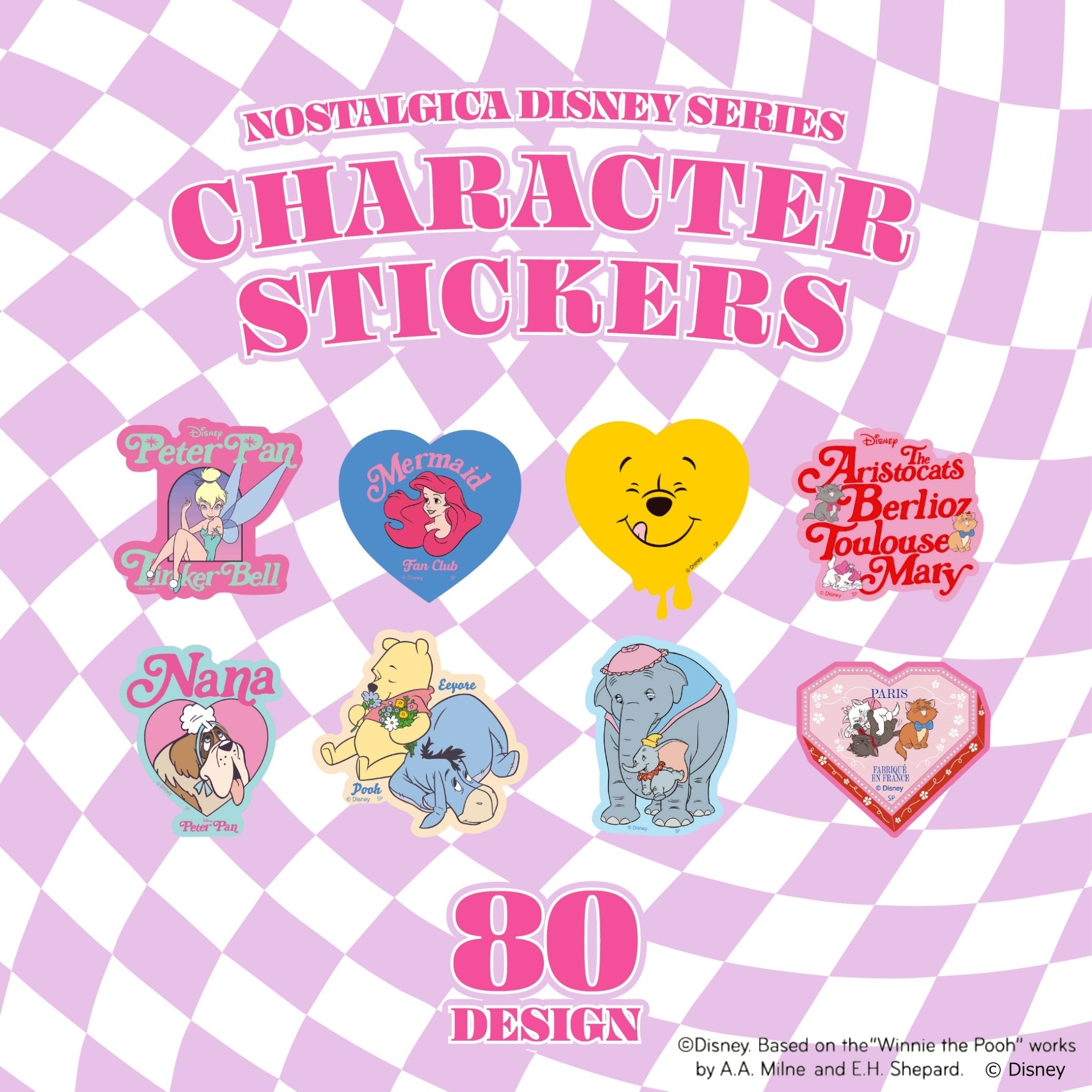 ※予約※80種類 NOSTALGICA DISNEYデザインキャラクターステッカー 3月中の出荷予定