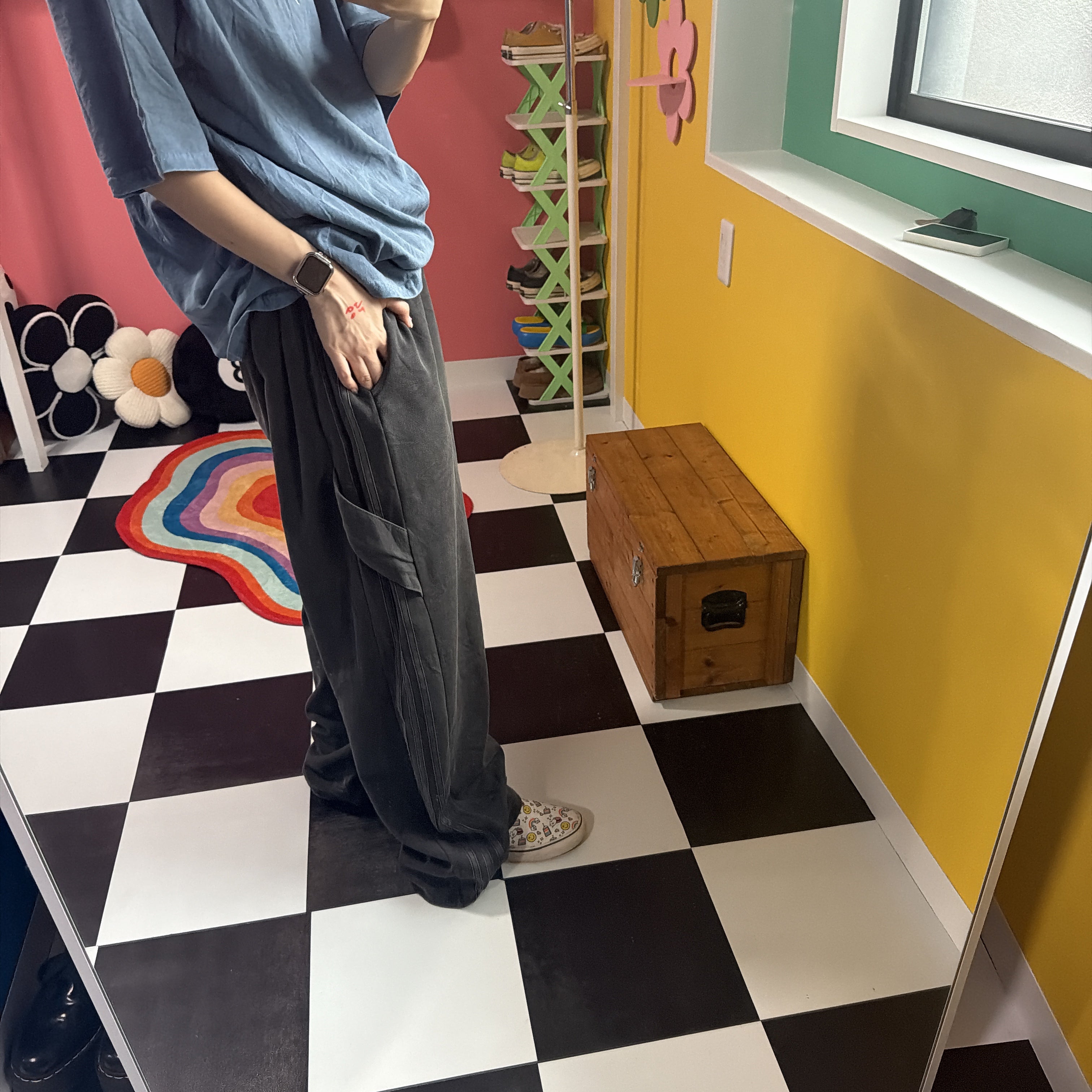 *Reservation* Sideline Pigment Green Wide Pants - Scheduled for shipment in August