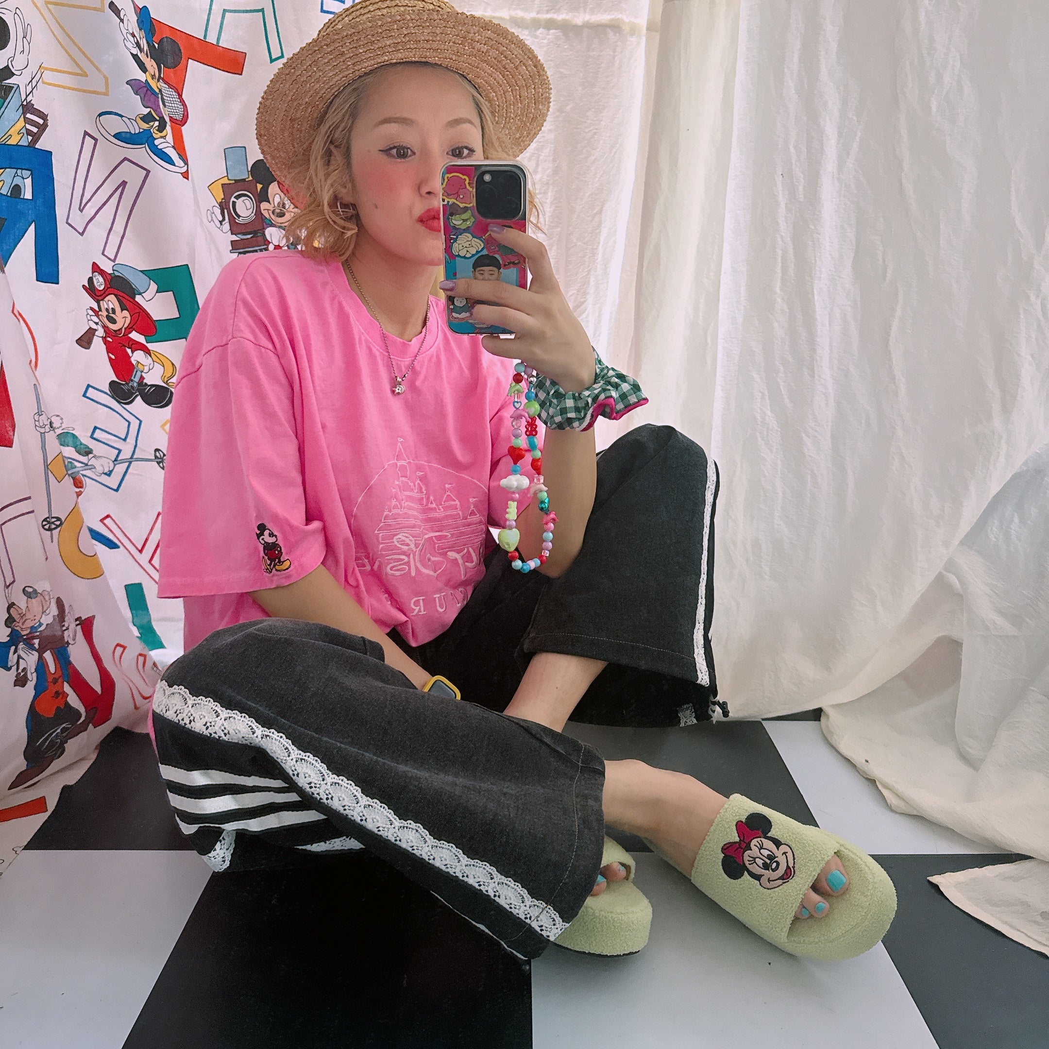 予備のみ※再再再販数量限定※walt disney ピグメントピンクTEE♡8月中の出荷予定