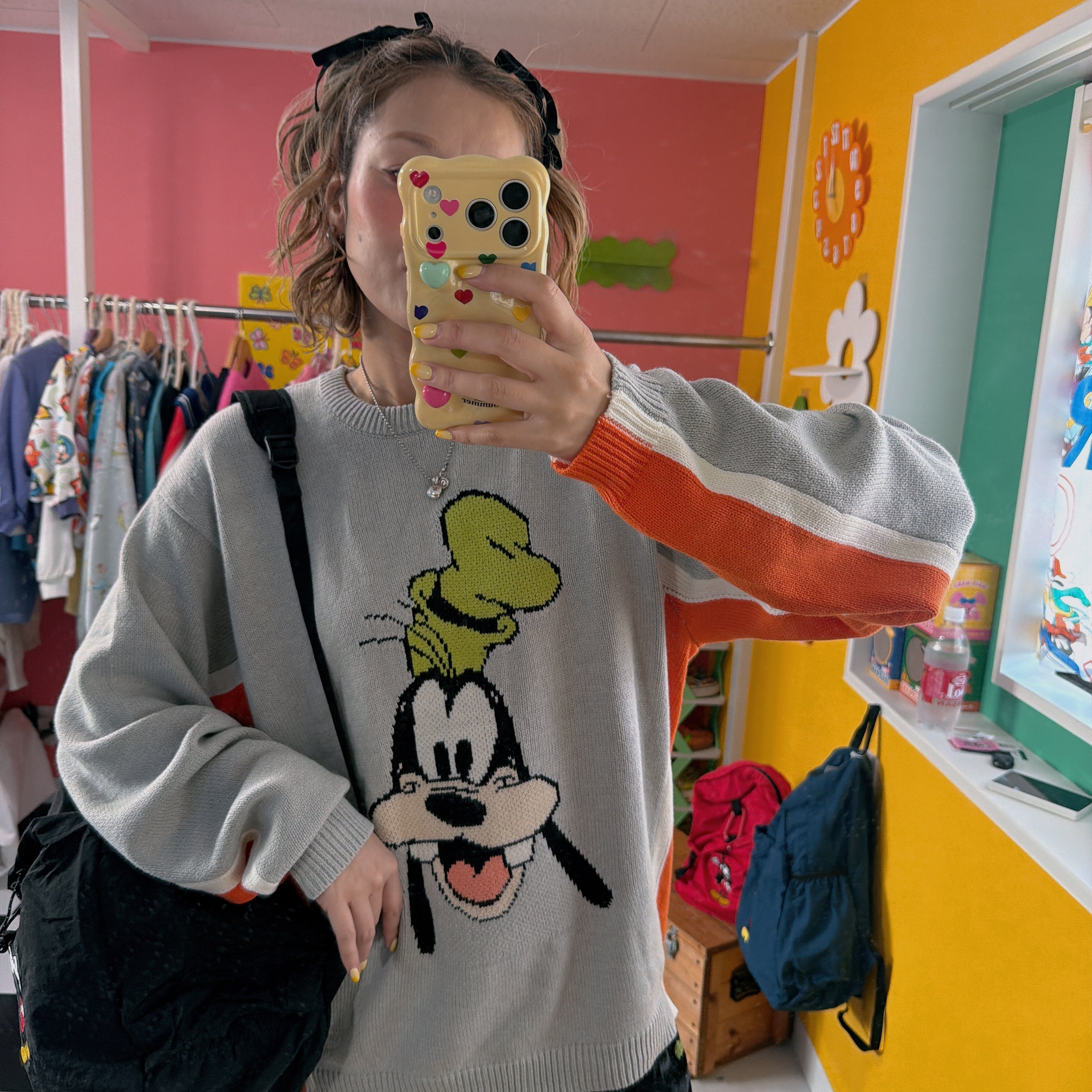 ※予約※再販!2色 グーフィーラインニット 11月下旬〜12月上旬のお届け予定