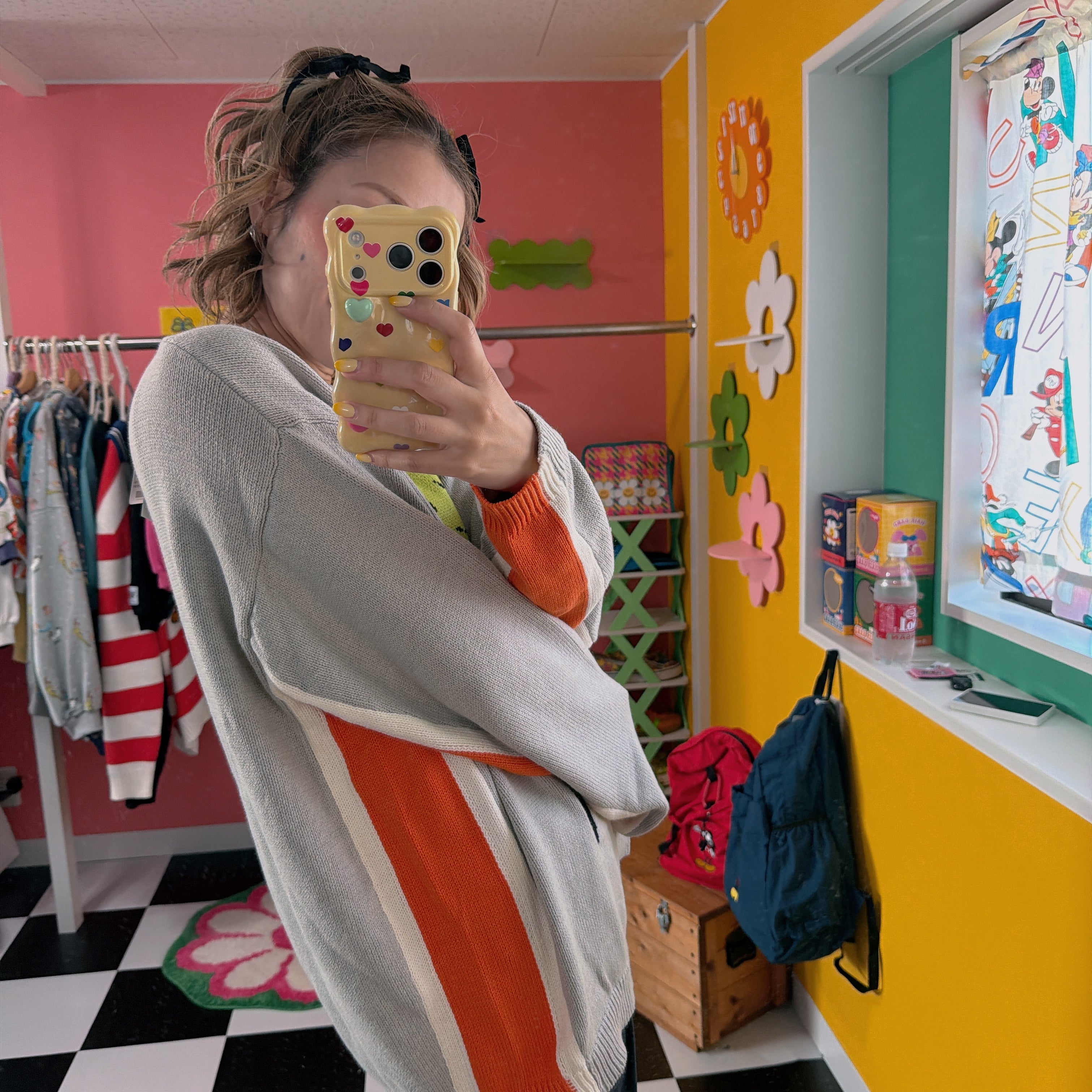 ※予約※再販!2色 グーフィーラインニット 11月下旬〜12月上旬のお届け予定