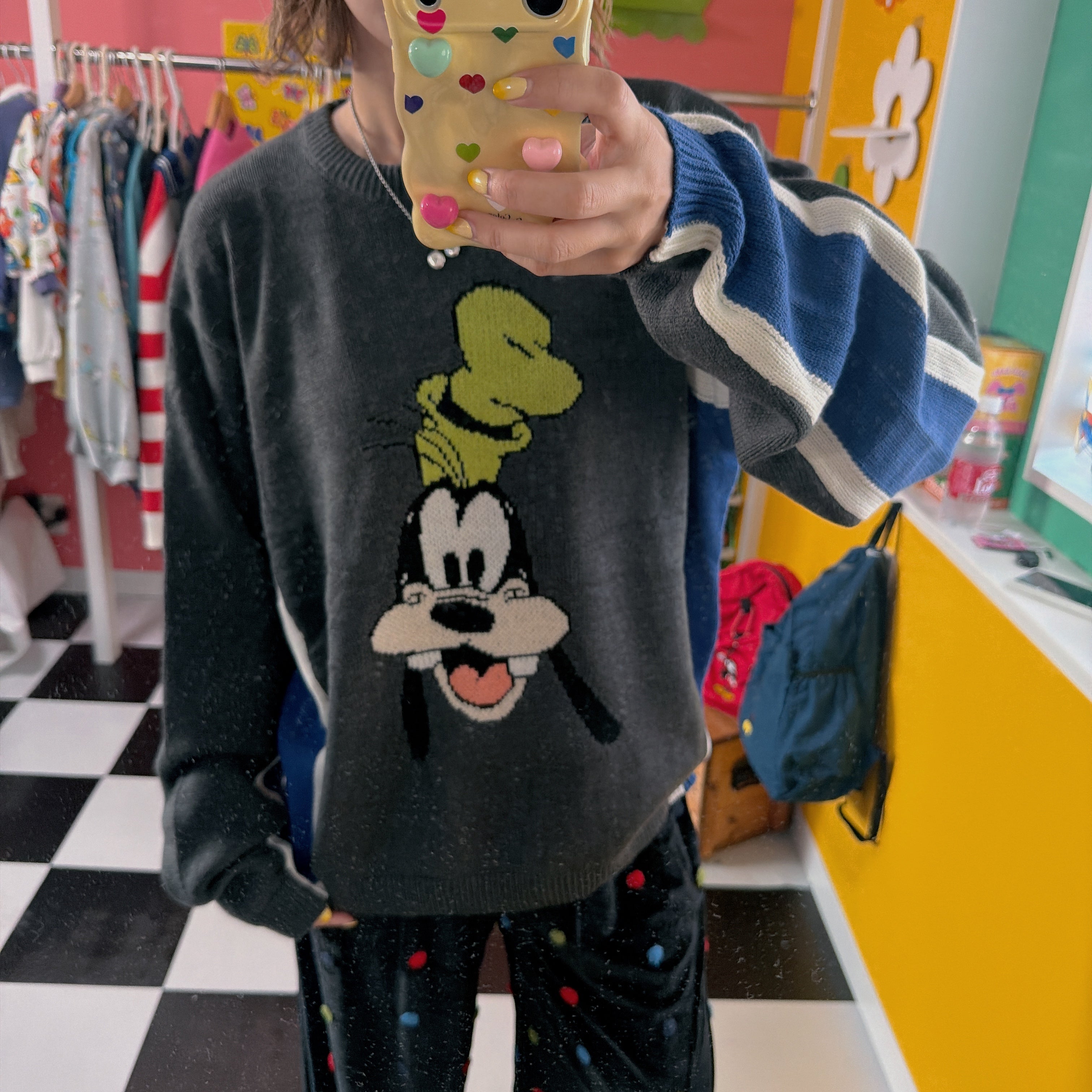 ※予約※再販!2色 グーフィーラインニット 11月下旬〜12月上旬のお届け予定