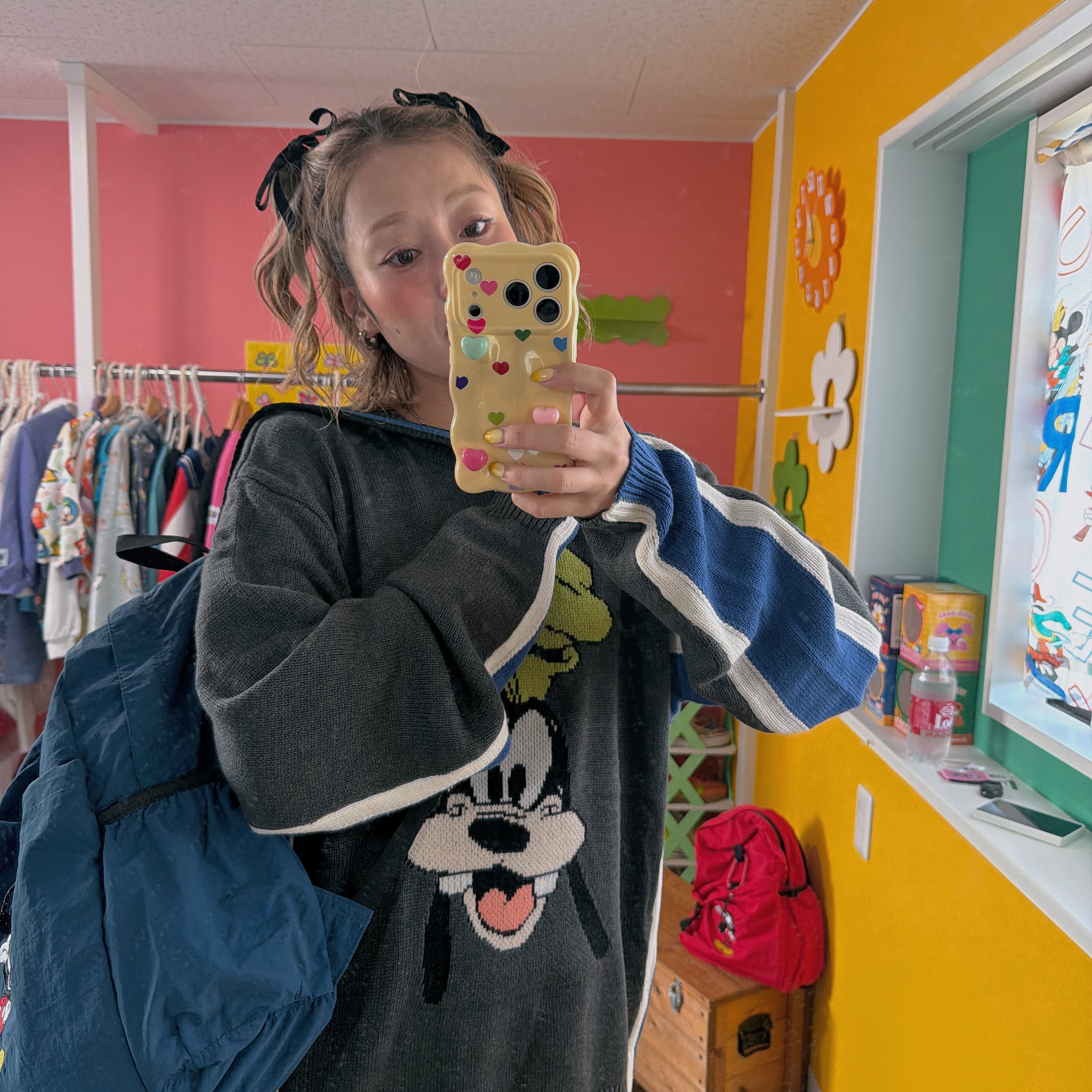 ※予約※再販!2色 グーフィーラインニット 11月下旬〜12月上旬のお届け予定