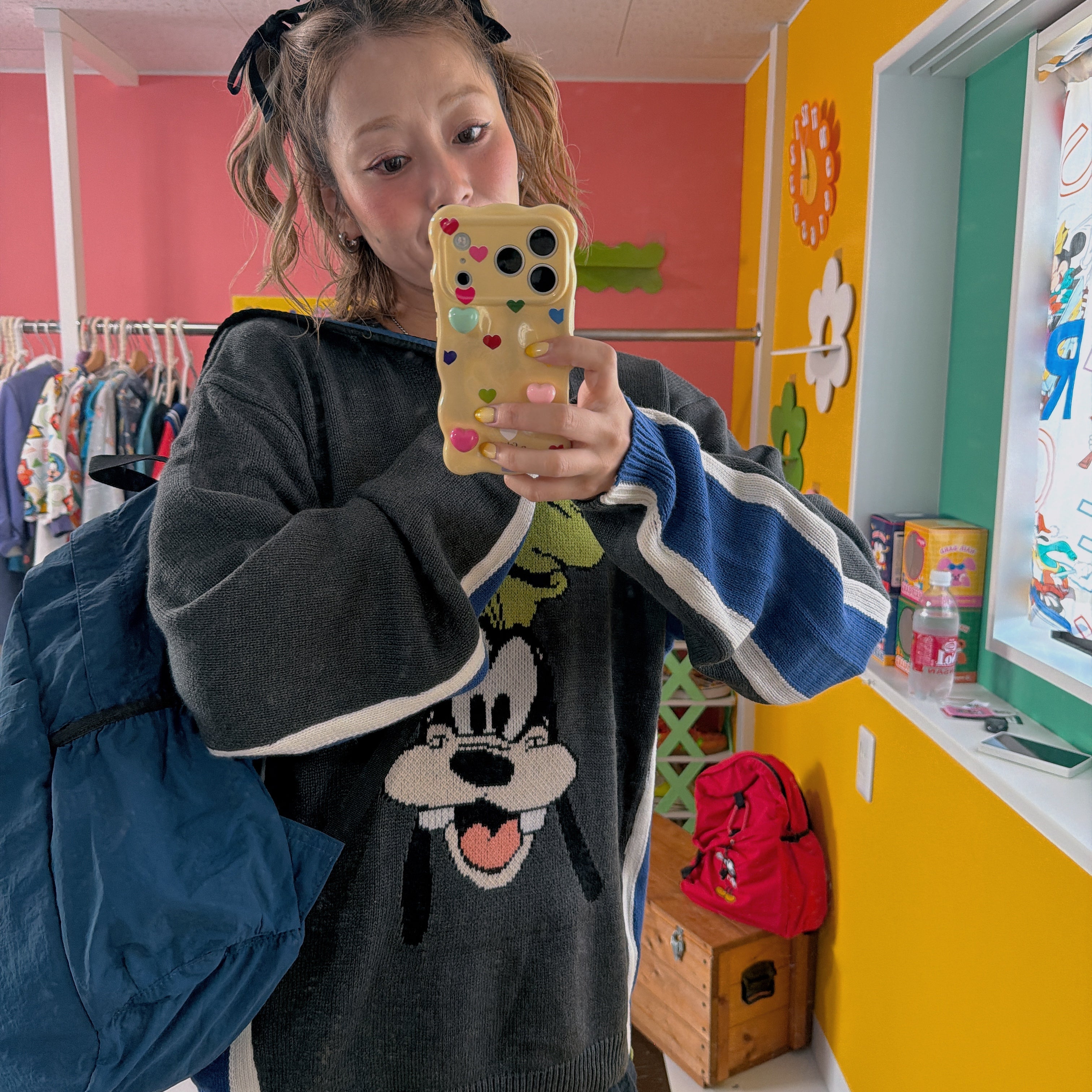 ※予約※再販!2色 グーフィーラインニット 11月下旬〜12月上旬のお届け予定